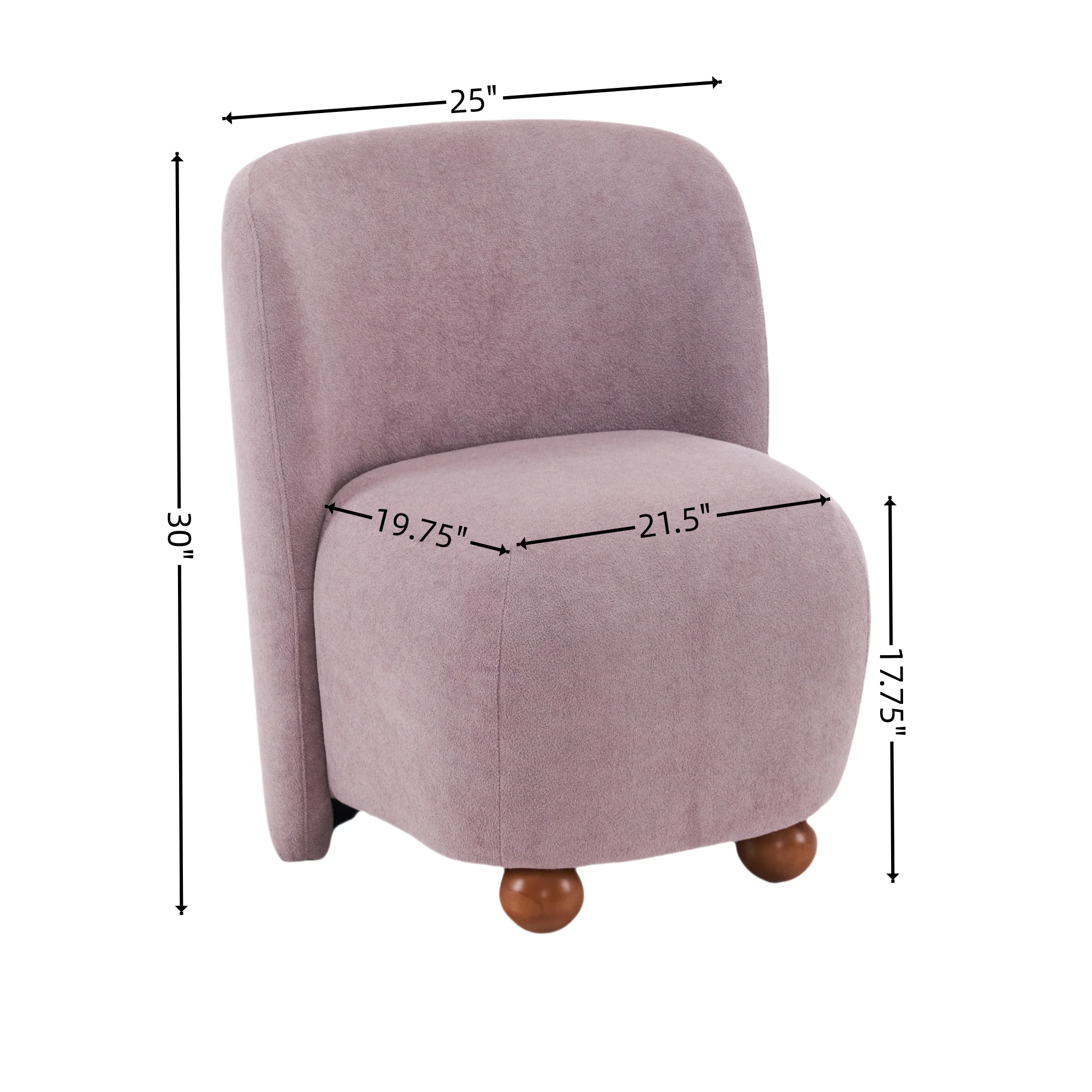 Sallia Ultra-Soft Modern Low-Back Armless Accent Chair, Multiple Color - furnishings