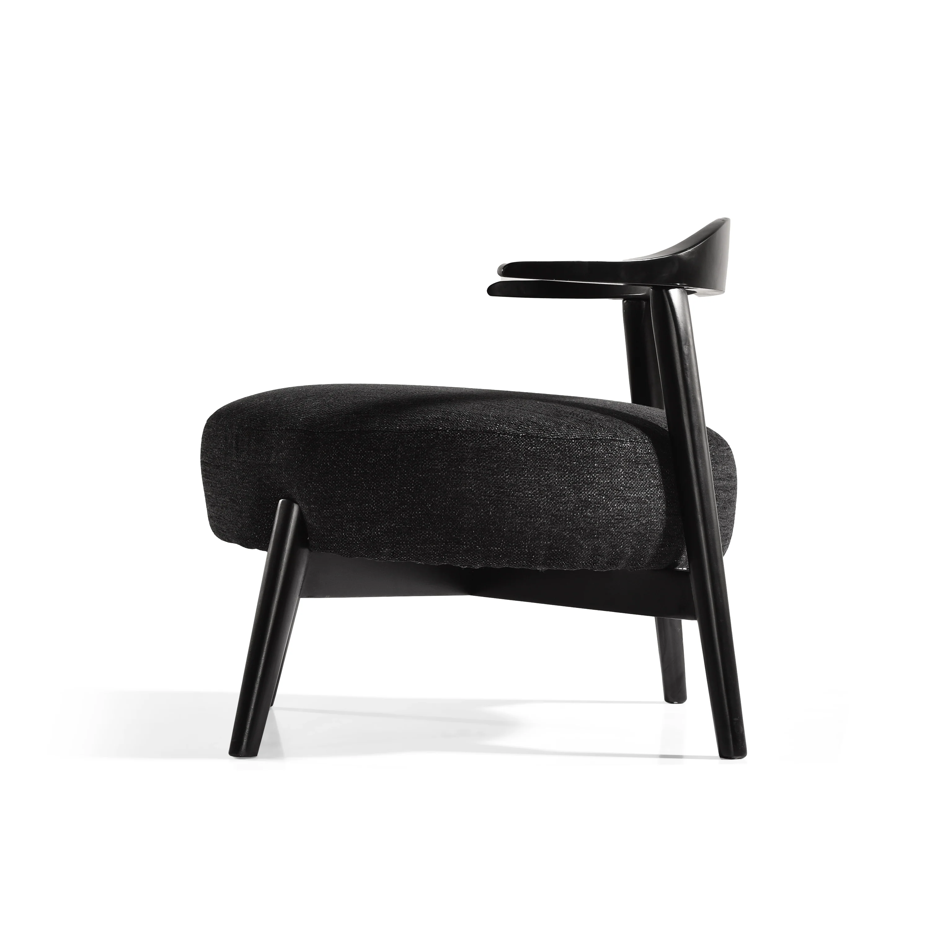 Acamar Acamar Polyester and Birch Wishbone Accent Chair - furnishings
