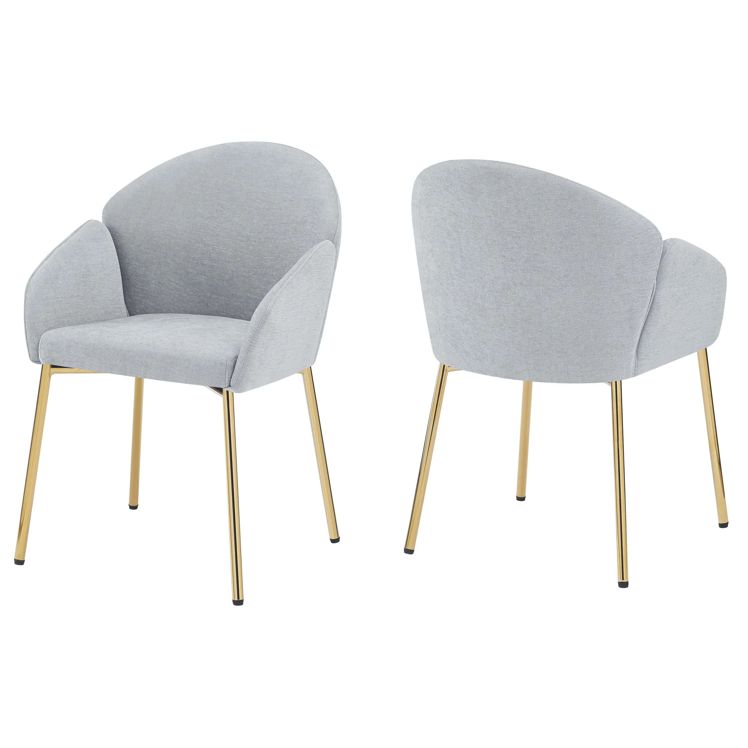 Catherine Polyester Round Back Dining Chair, Set of 2 - furnishings