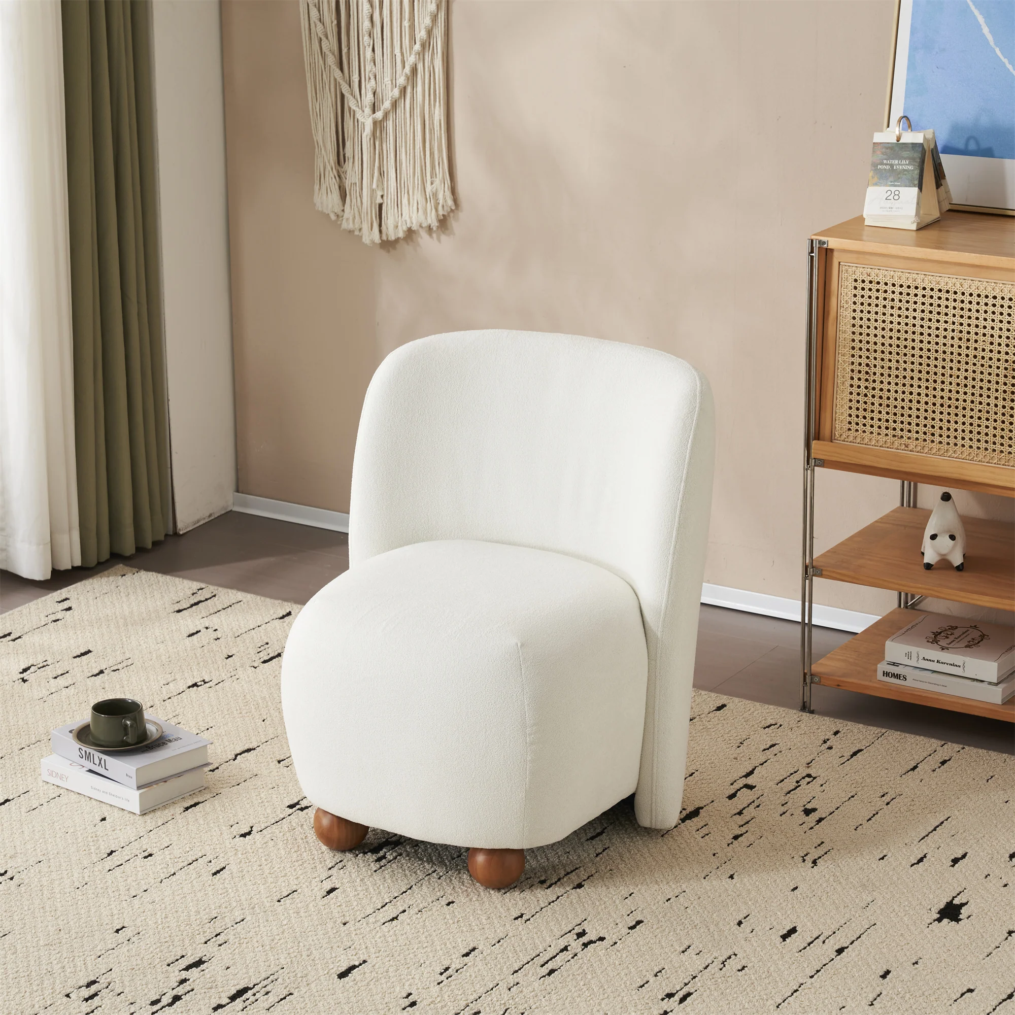 Sallia Ultra-Soft Modern Low-Back Armless Accent Chair, Multiple Color - furnishings