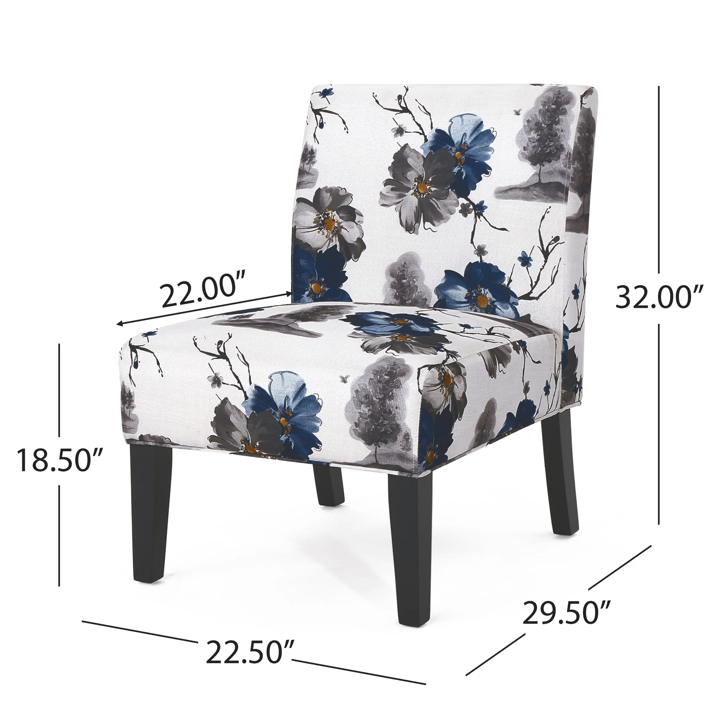 Kendal Contemporary Fabric Slipper Accent Chair - furnishings