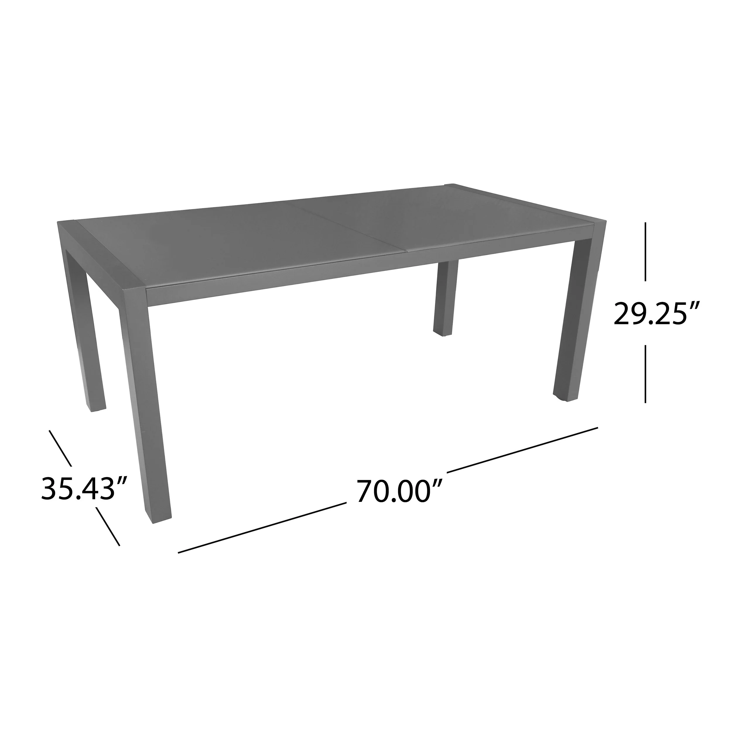 Jamie Outdoor Aluminum and Mesh 7 Piece Dining Set with Glass Table Top - furnishings
