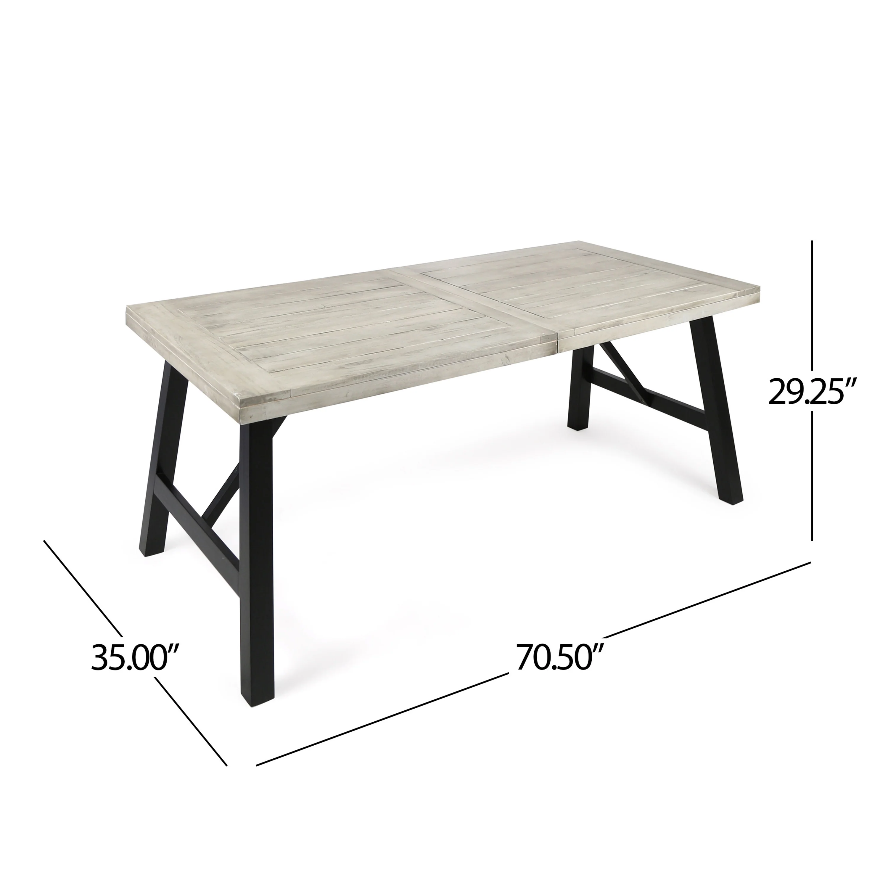Danis 6 Seater Outdoor Acacia Wood and Wicker Dining Set - furnishings