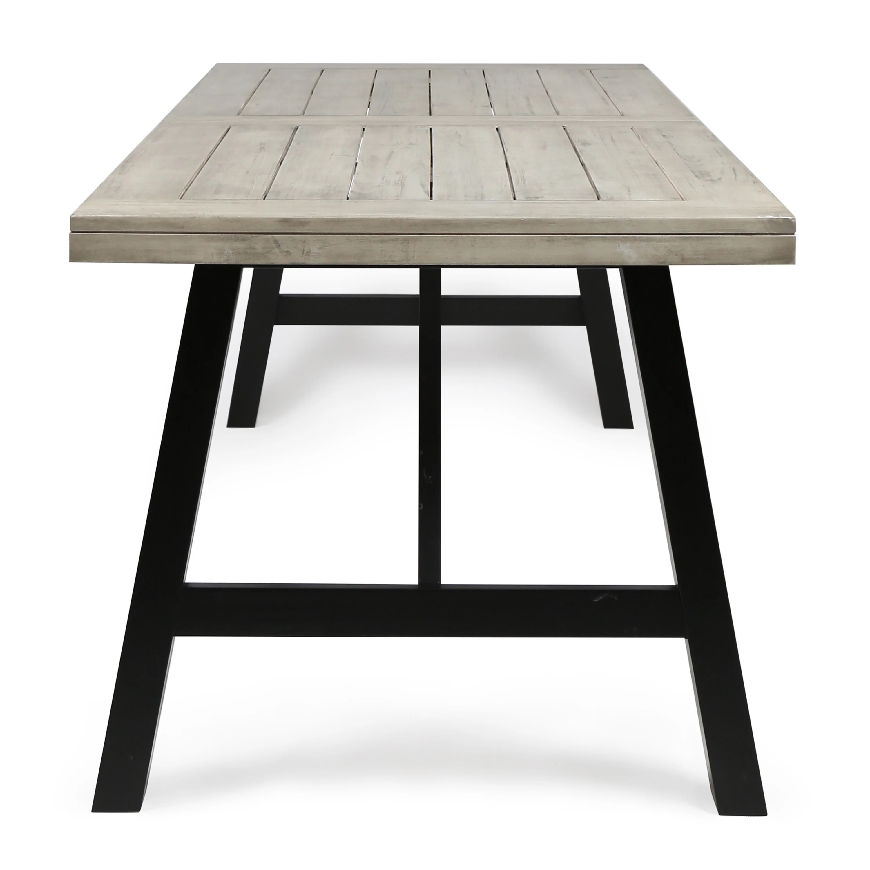 Danis 6 Seater Outdoor Acacia Wood and Wicker Dining Set - furnishings