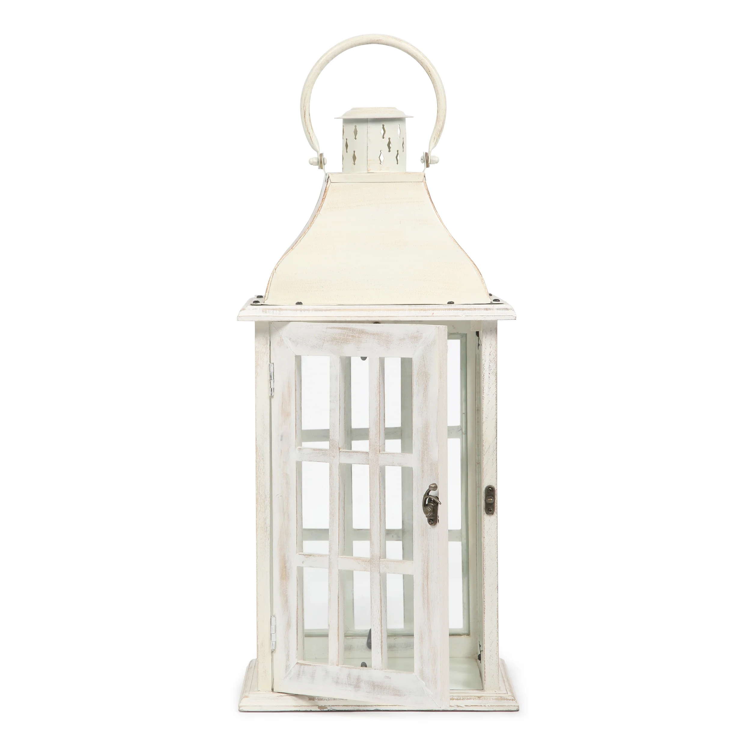 Reigle Coastal Handcrafted Mango Wood Decorative Lantern - furnishings