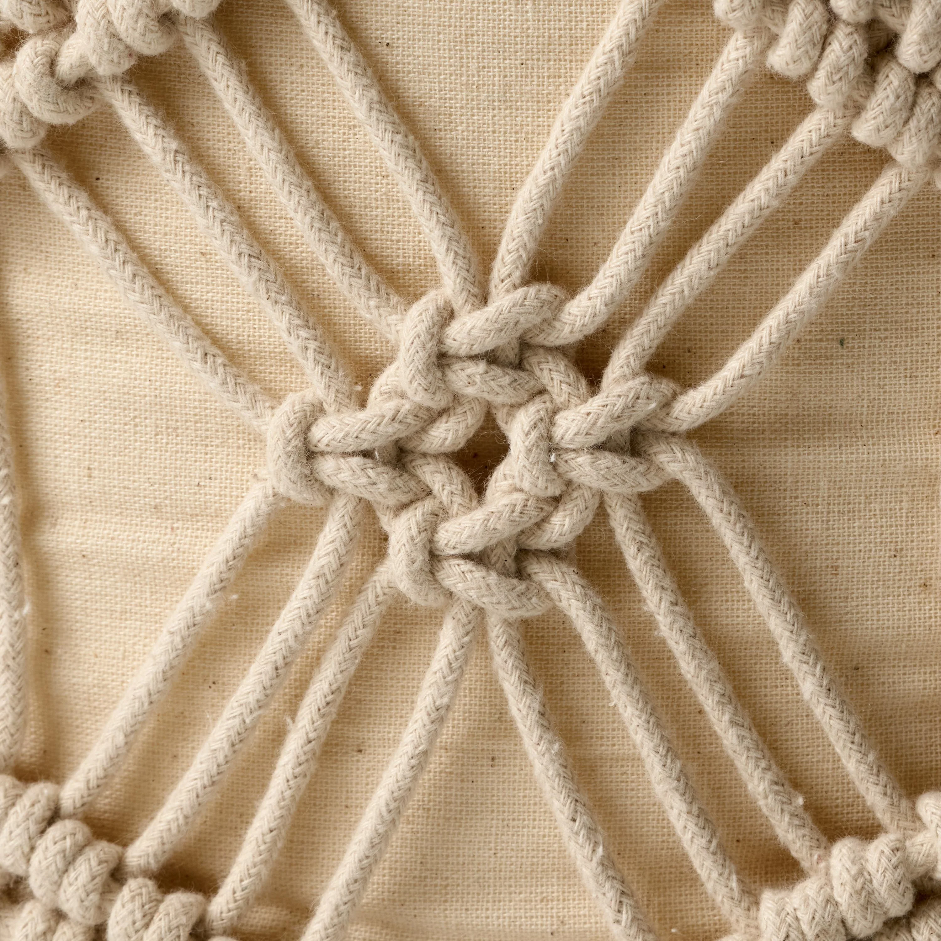 Shashwat Macrame Cube Pouf - furnishings