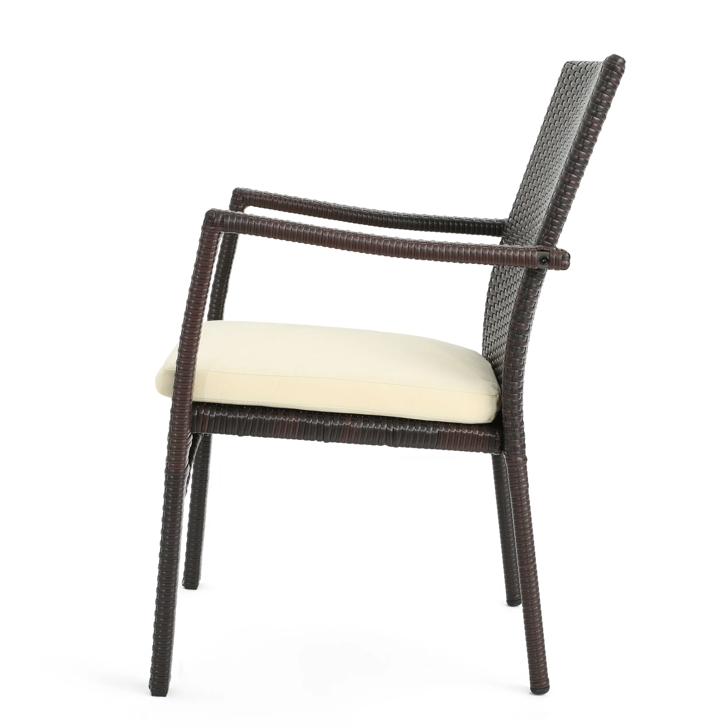 Caprise 7 Piece Outdoor Dining Set (Wood Table w/ Wicker Chairs) - furnishings