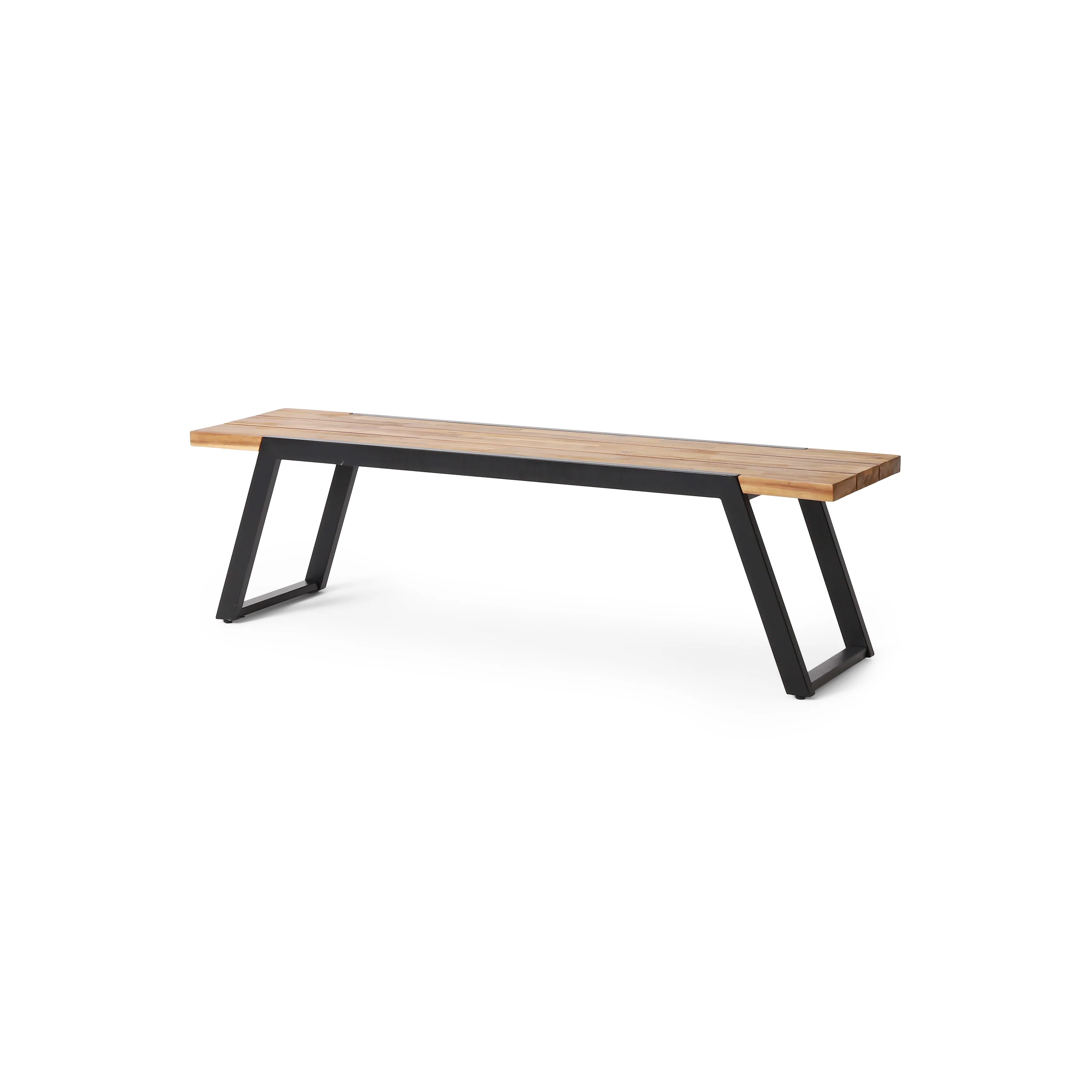 Gebo Outdoor Modern Acacia Wood Dining Bench - furnishings