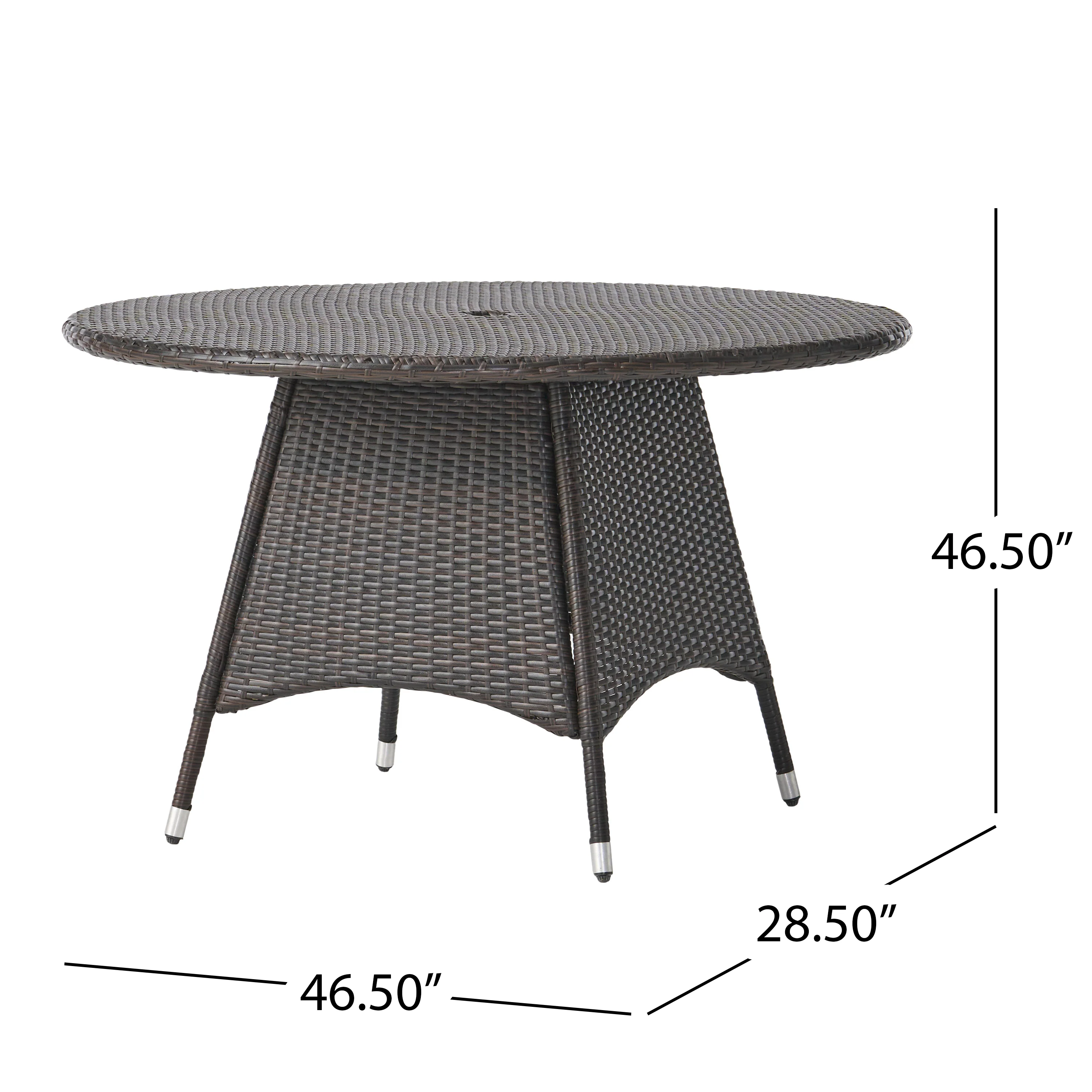 Cypress Outdoor 5-piece Wicker Dining Set with Cushions - furnishings