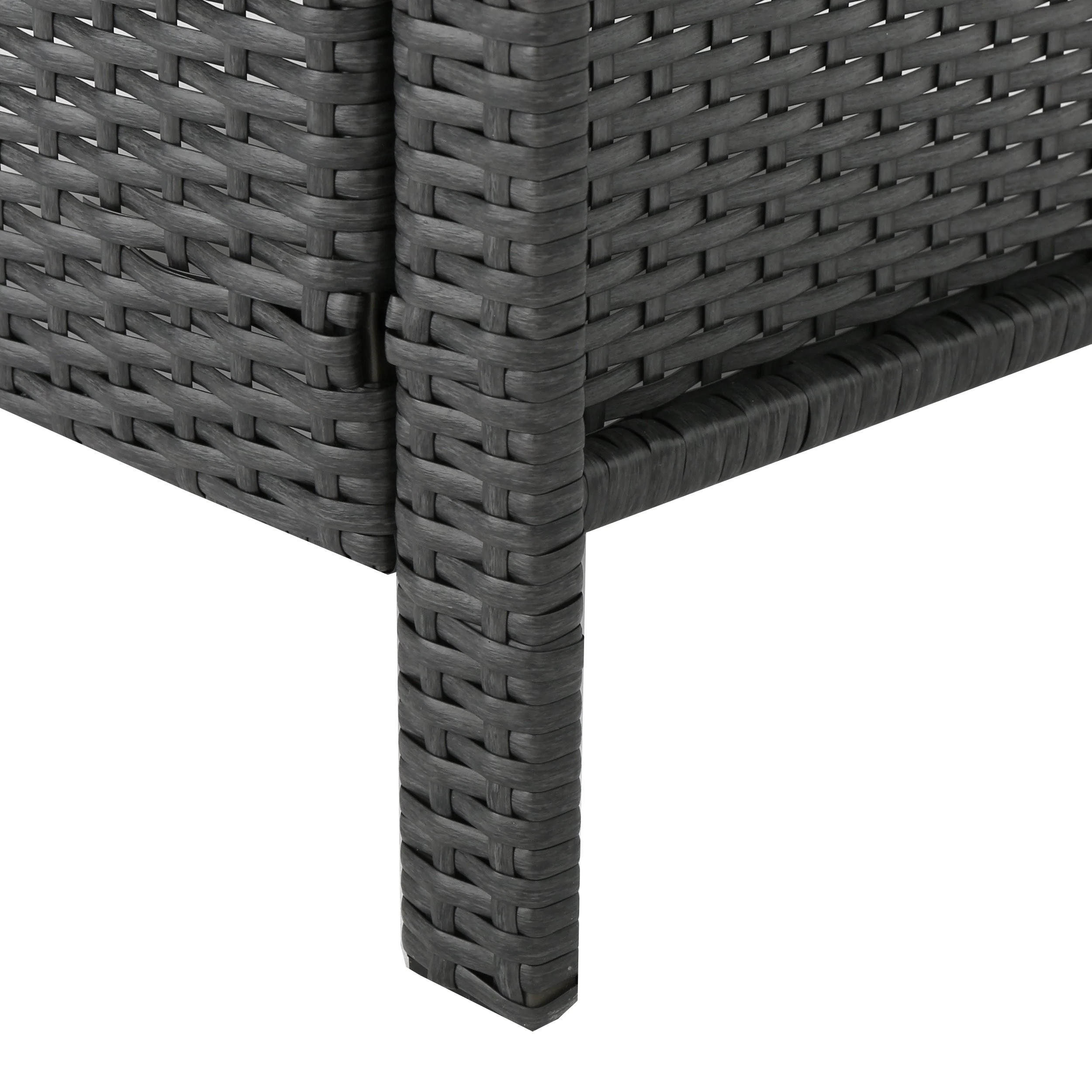 Lorien Outdoor 4 Piece Wicker Chat Set w/ Water Resistant Cushions - furnishings