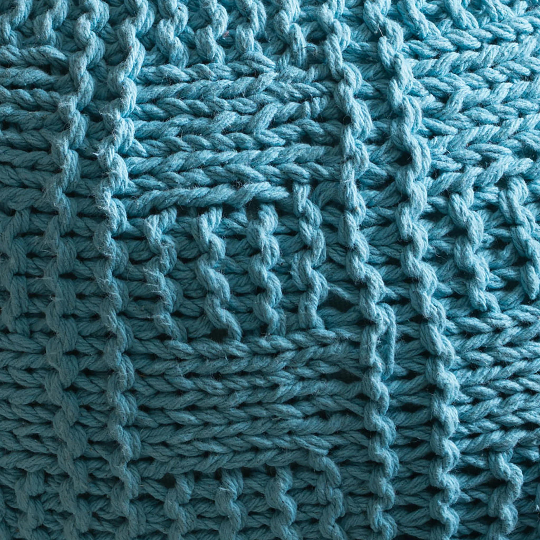 Valentine Handcrafted Modern Fabric Pouf - furnishings