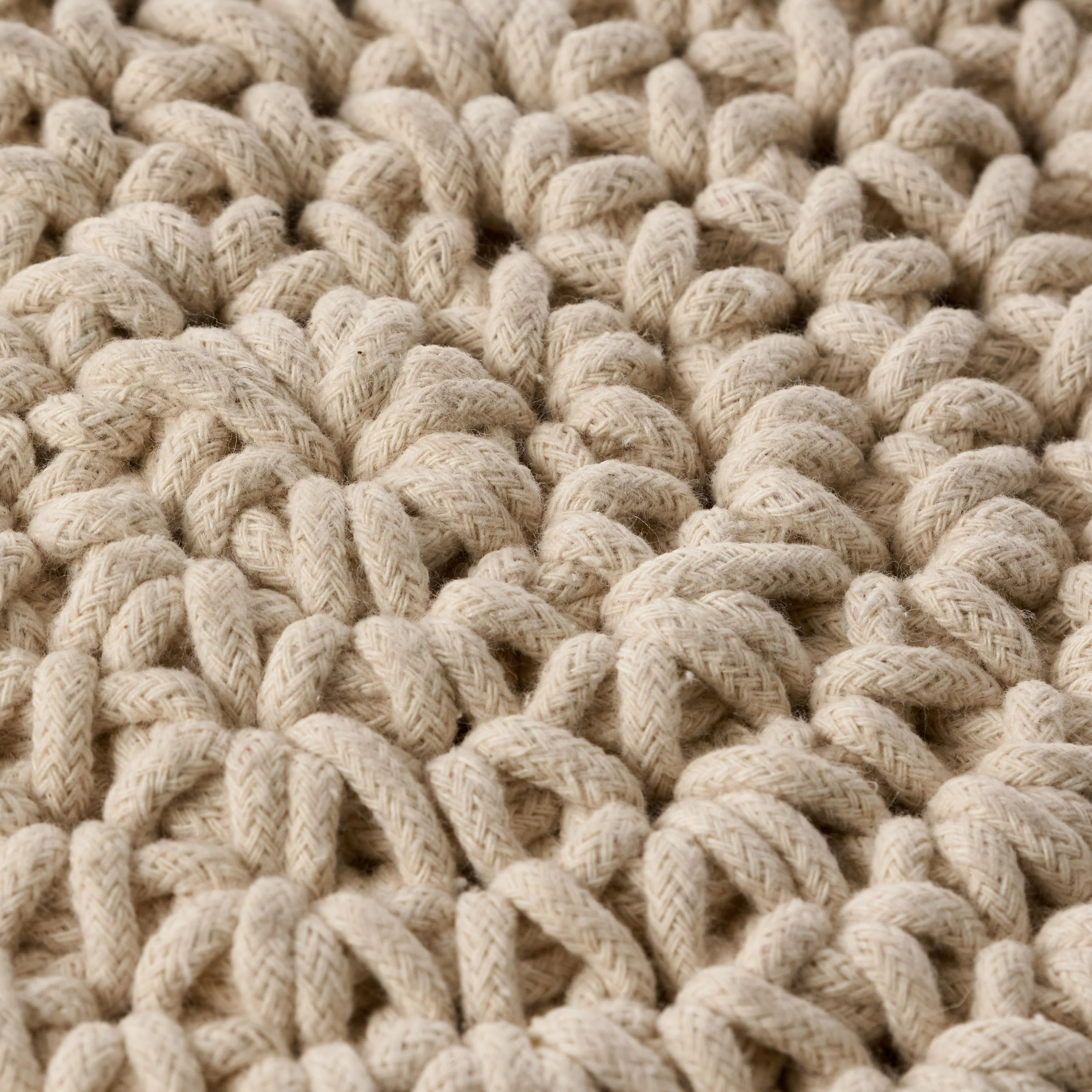 Shashwat Macrame Cube Pouf - furnishings