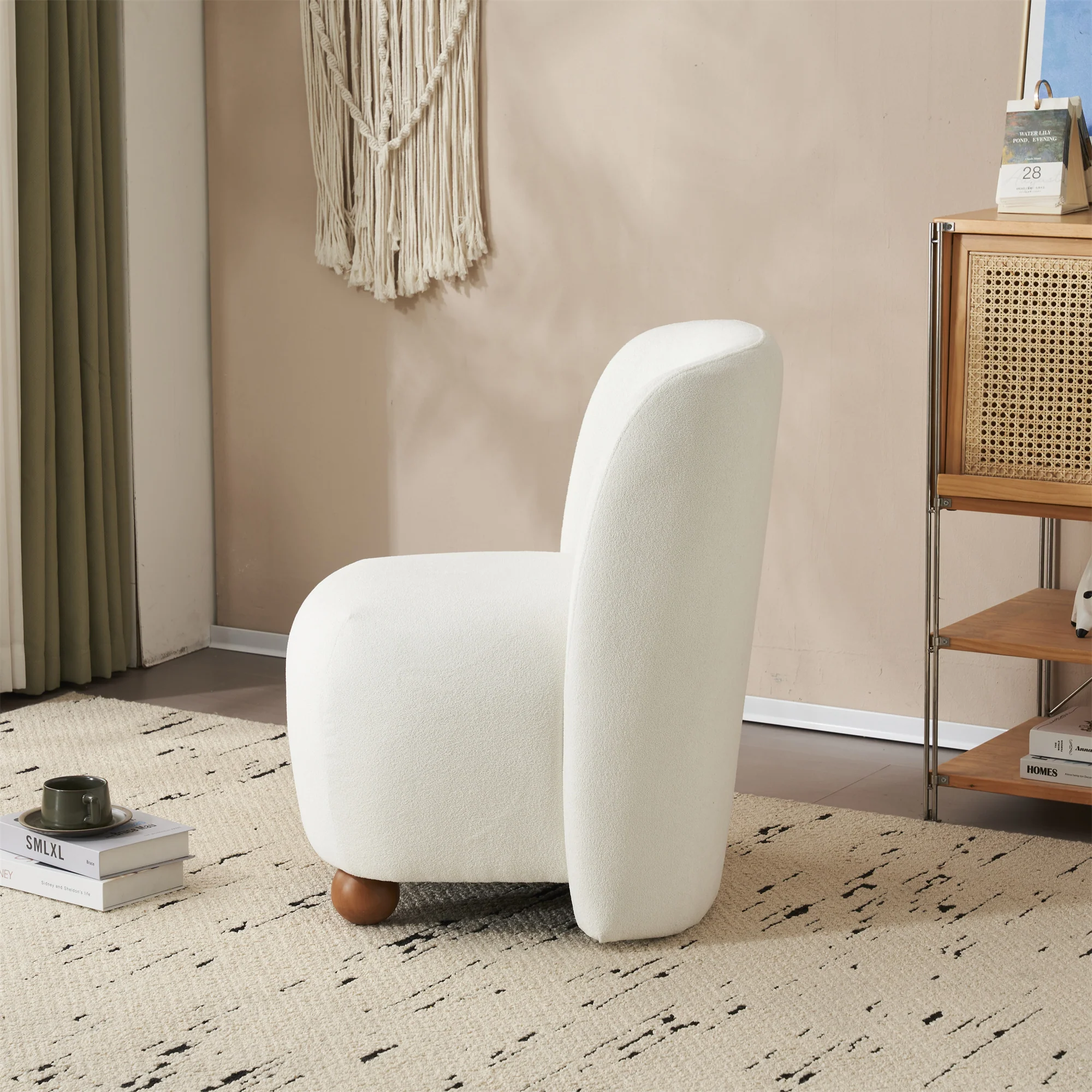 Sallia Ultra-Soft Modern Low-Back Armless Accent Chair, Multiple Color - furnishings