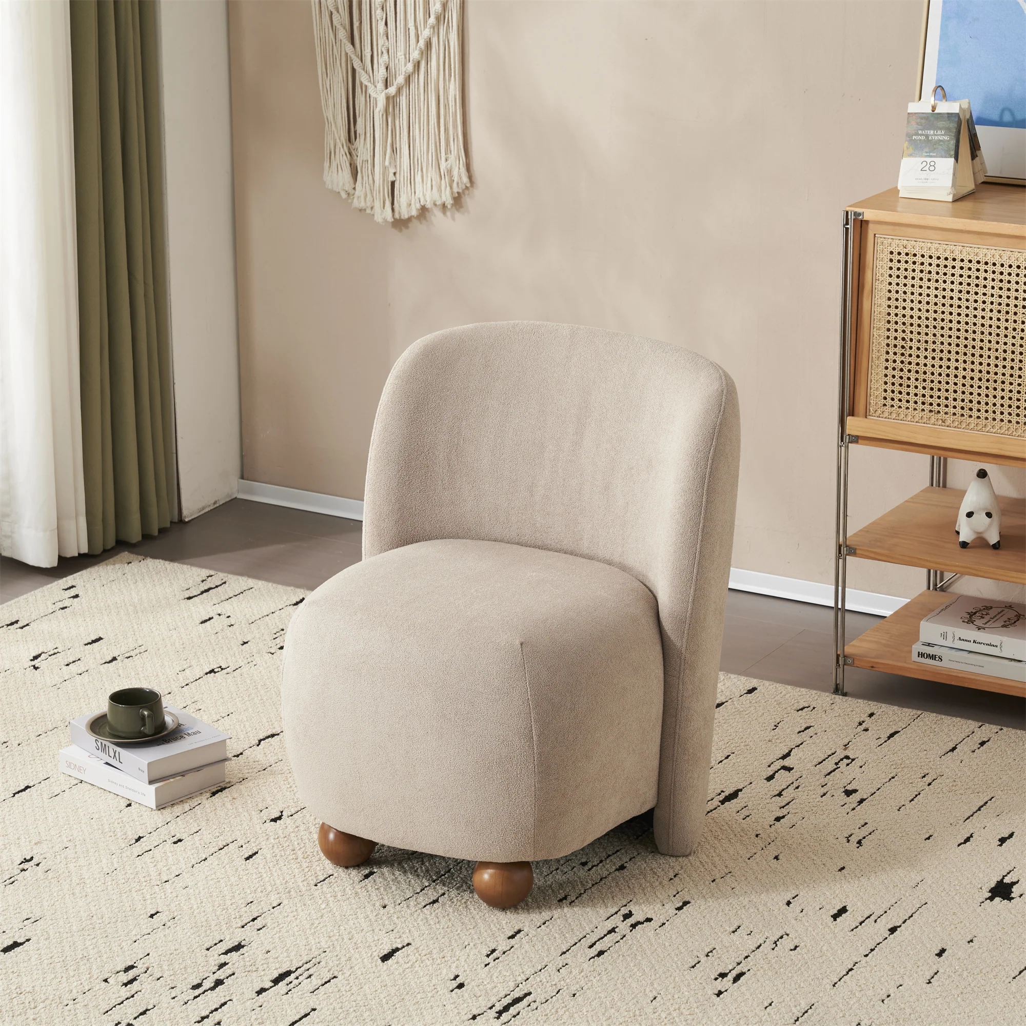Sallia Ultra-Soft Modern Low-Back Armless Accent Chair, Multiple Color - furnishings