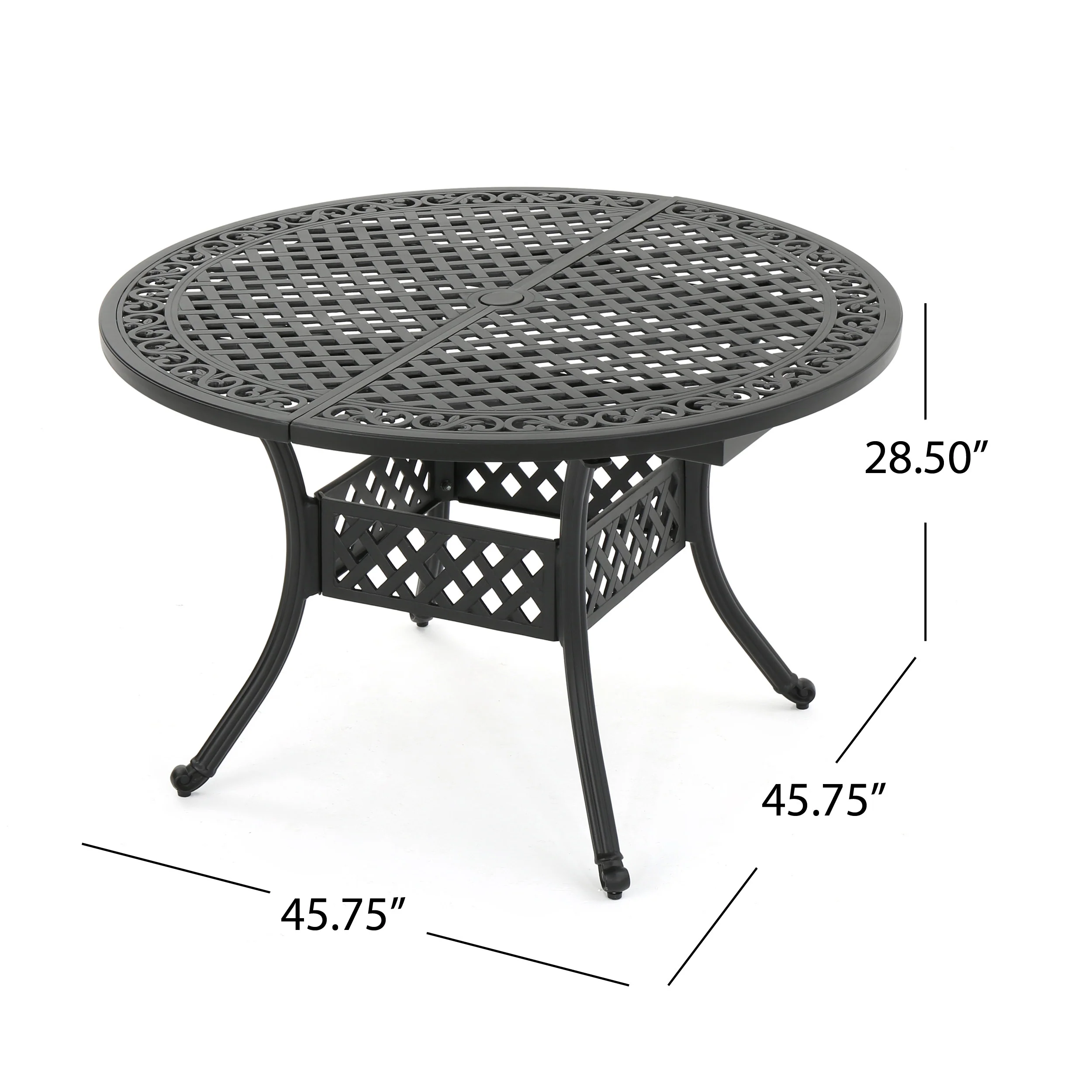 Clarisse Outdoor 5 Piece Hammered Bronze Finished Aluminum Dining Set with Expandable Table - furnishings