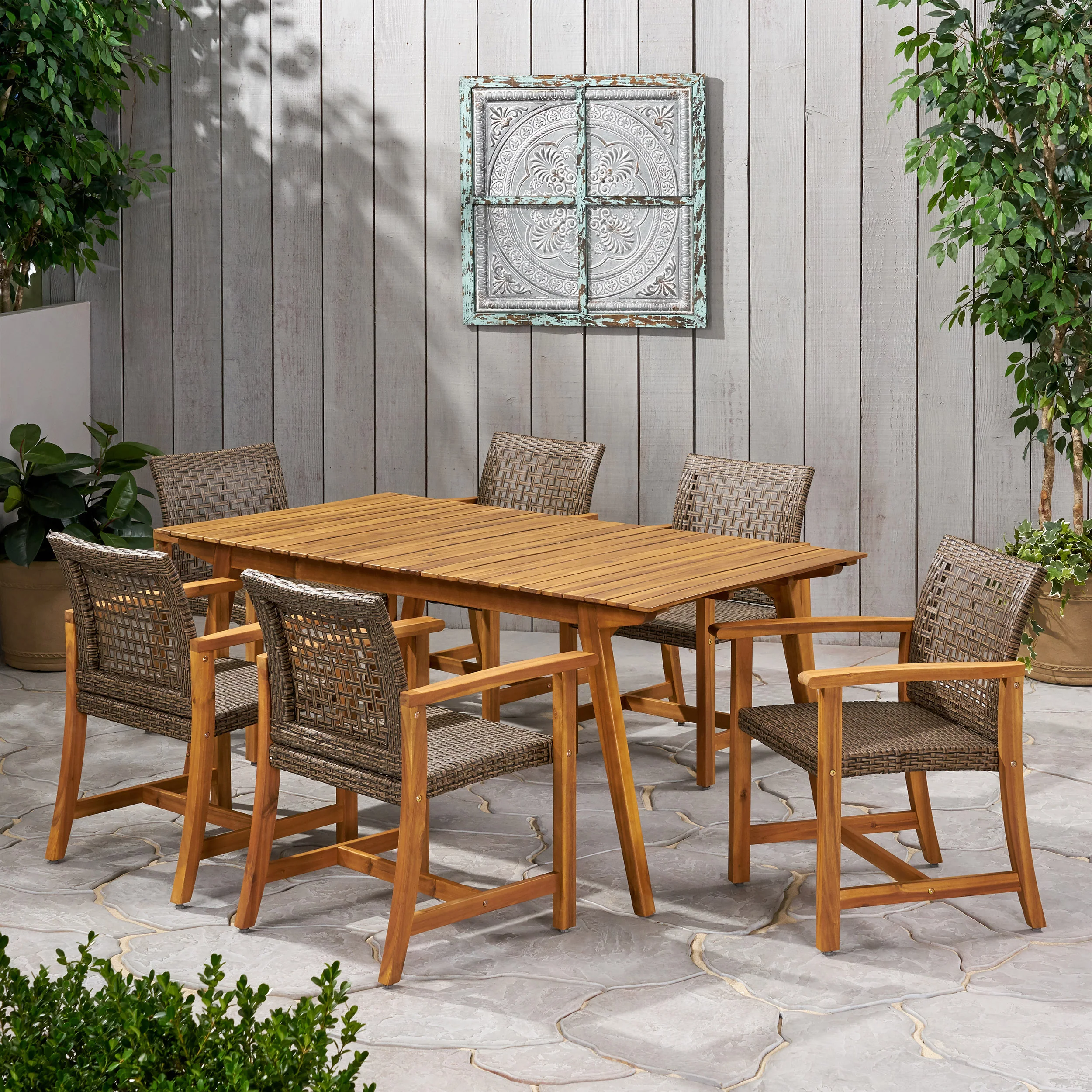 Jovana Outdoor 6 Seater Dining Set - furnishings