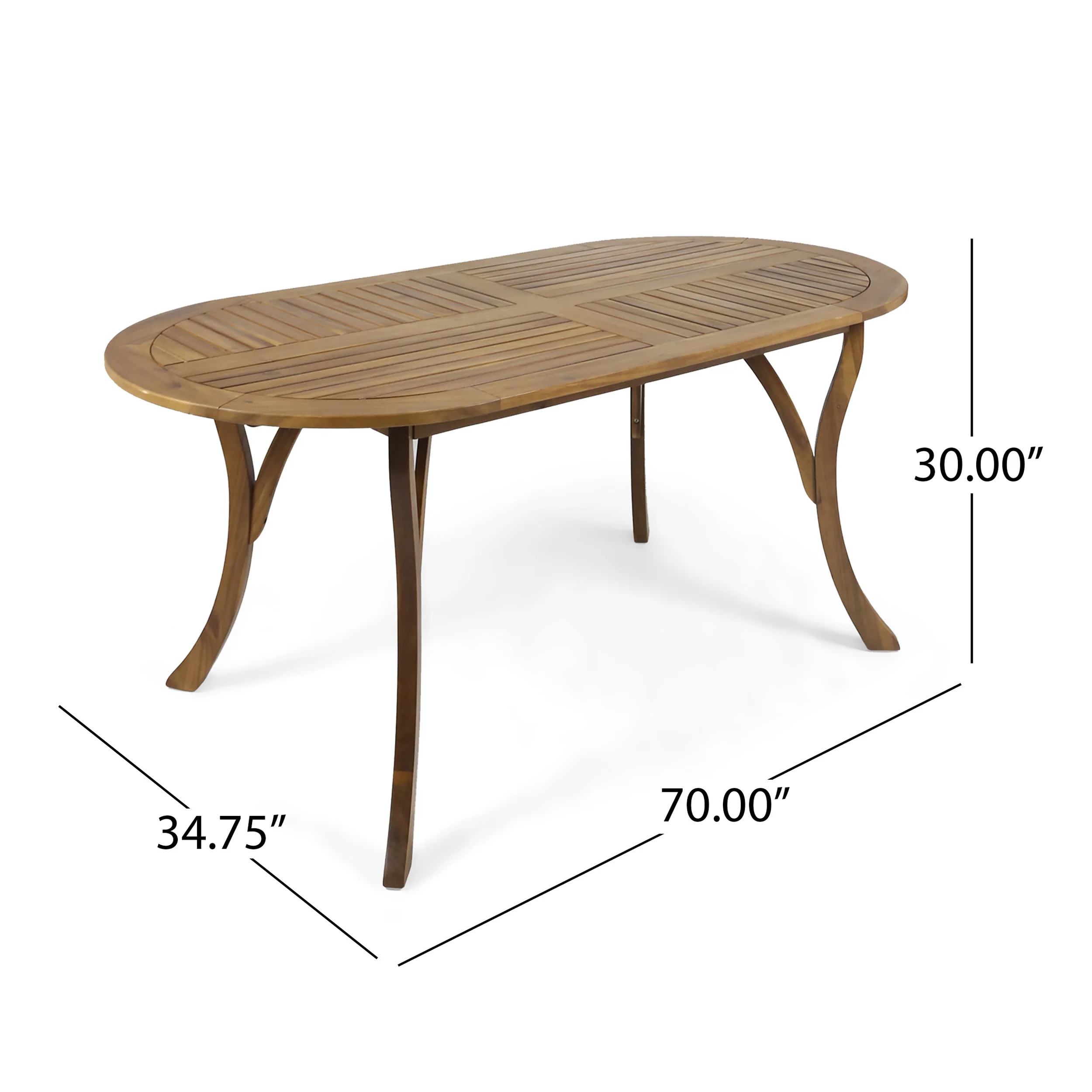 Hestia Outdoor 6 Seater Acacia Wood Oval Dining Set with Cushions - furnishings
