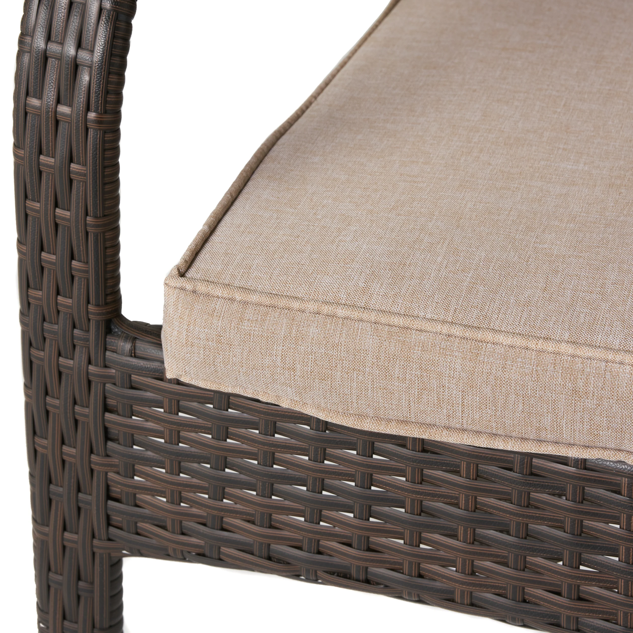 Novena Outdoor Brown Wicker 5-piece Dining Set with Cushions - furnishings