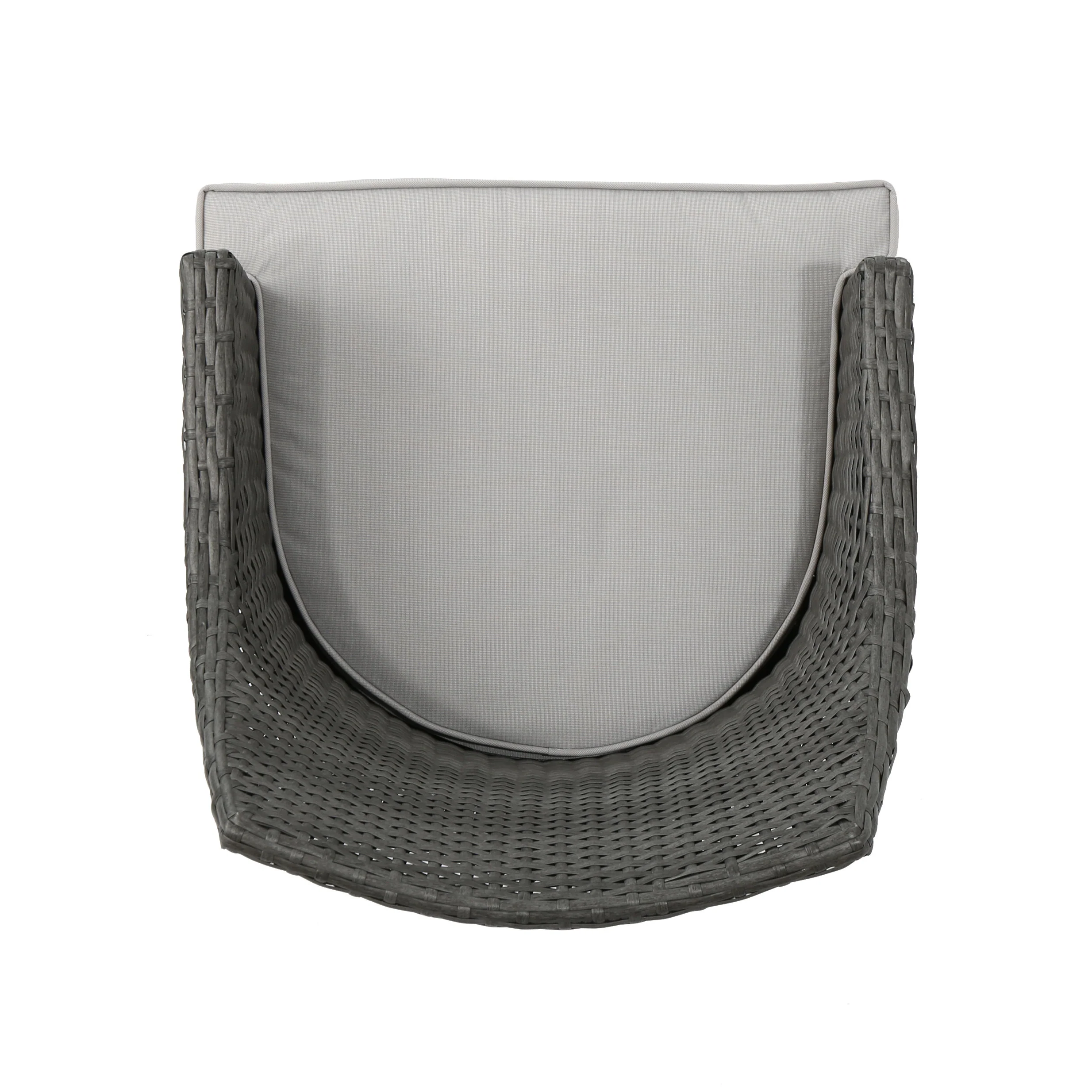 Lenny Outdoor 7 Piece Gray Wicker Dining Set with Water Resistant Cushions - furnishings