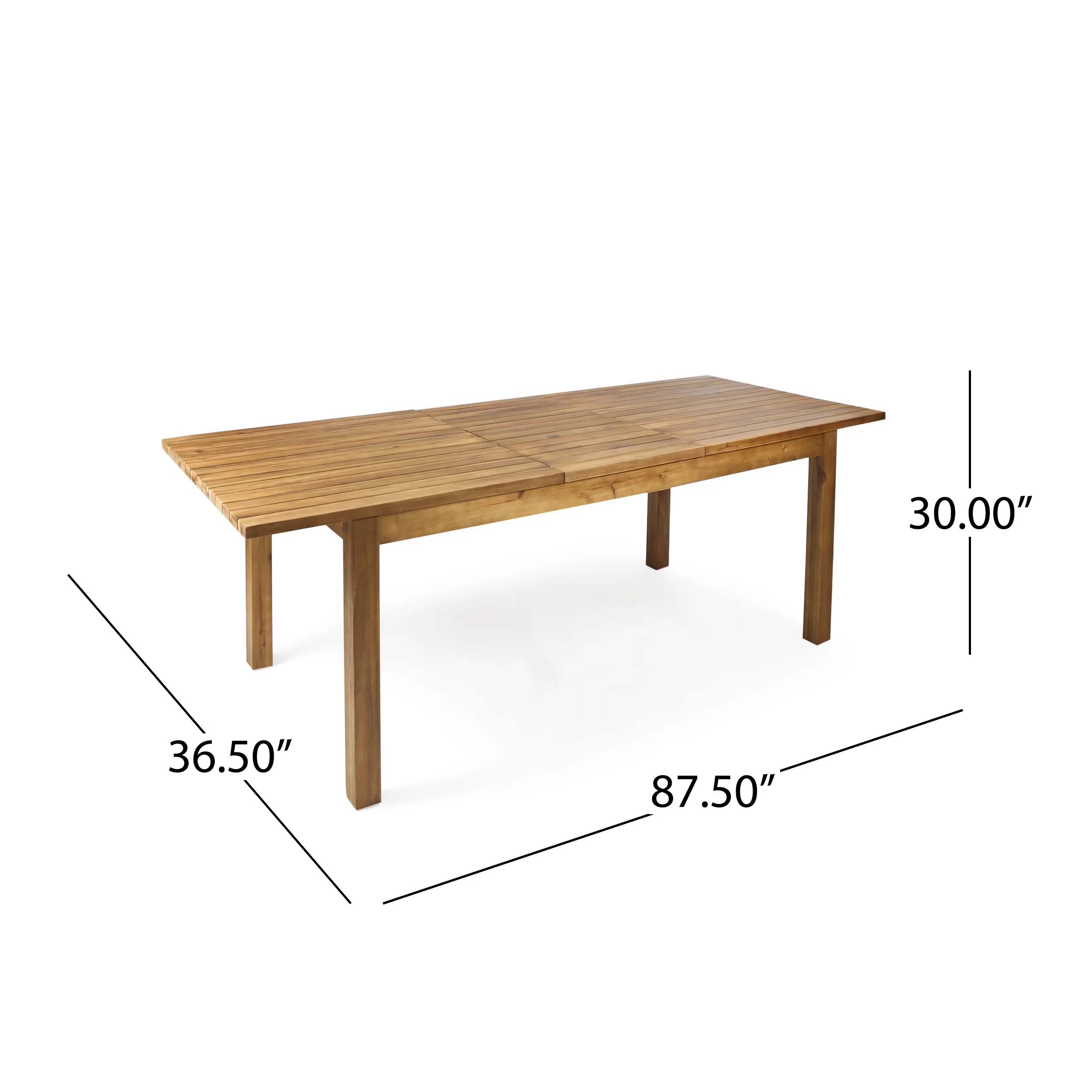 Rosin Outdoor Expandable 6 Seater Acacia Wood Dining Set - furnishings