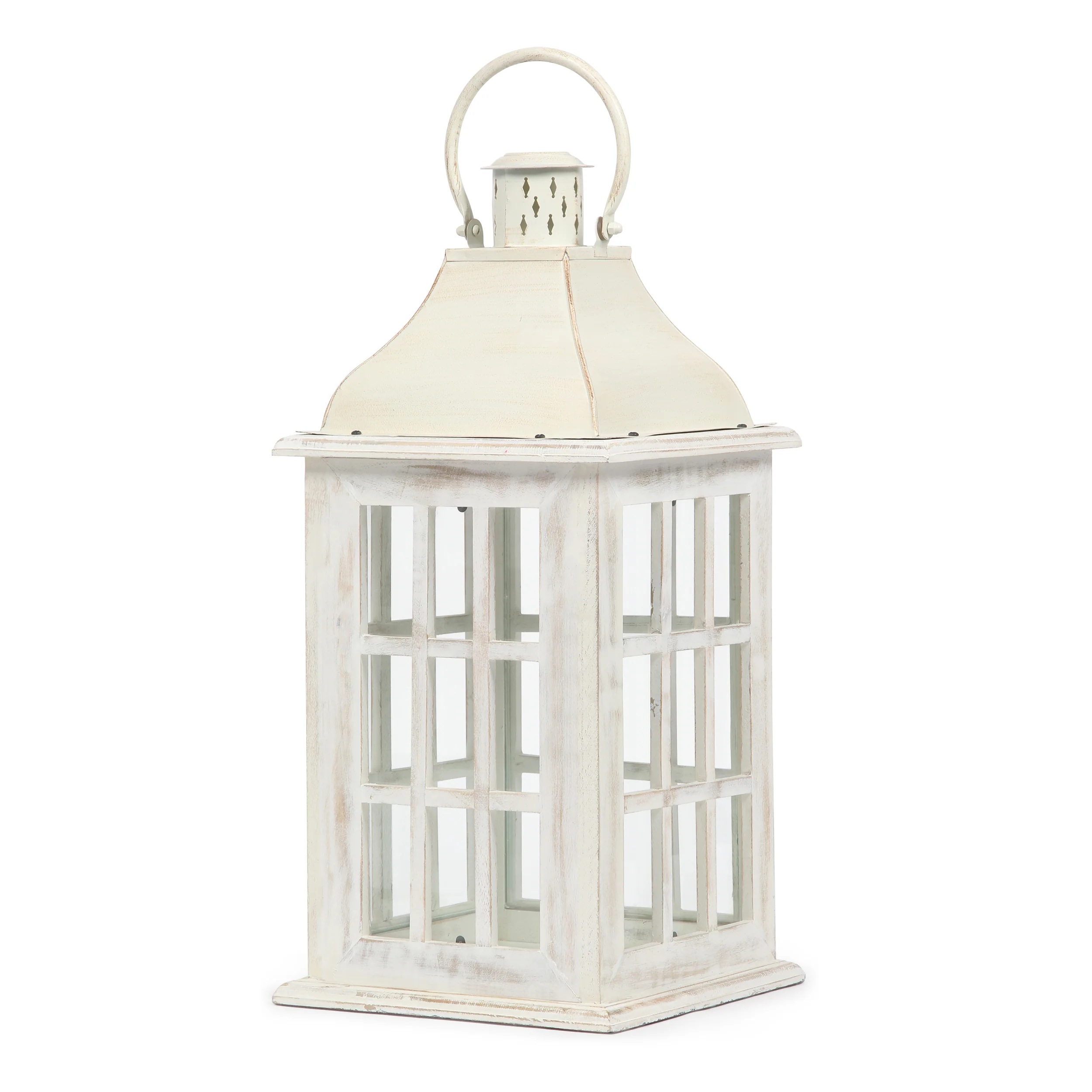 Reigle Coastal Handcrafted Mango Wood Decorative Lantern - furnishings