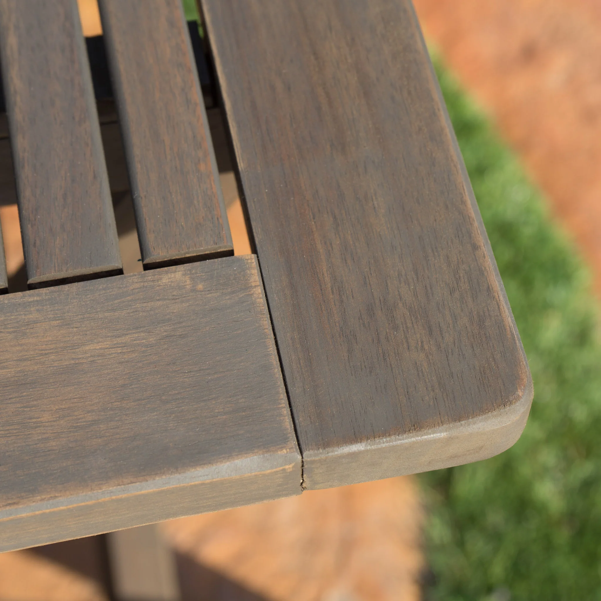 Vicaro Outdoor Grey Finish Acacia Wood Foldable Dining Set - furnishings