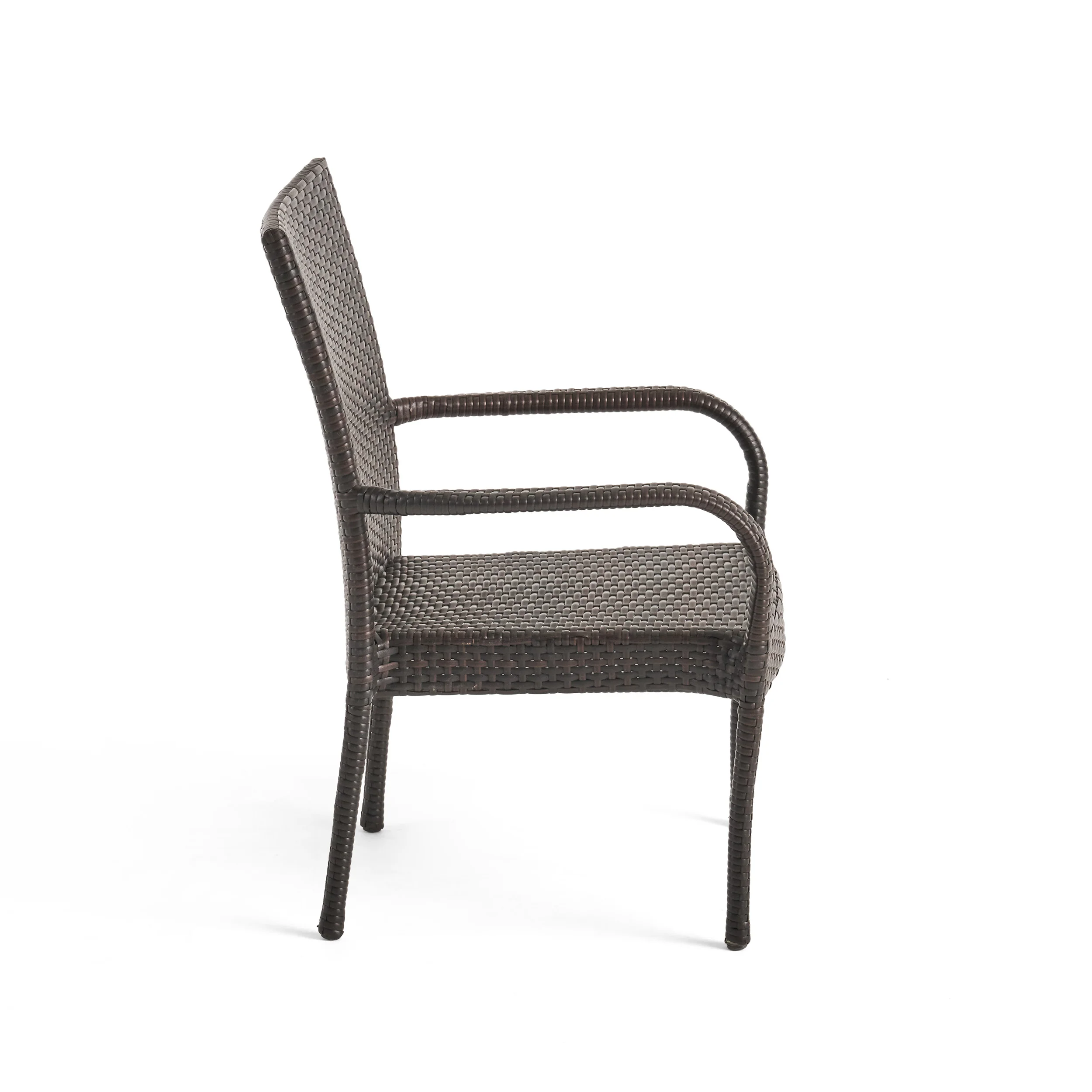 Lillian Outdoor Aluminum and Wicker 8 Seater Dining Set with Stacking Chairs - furnishings