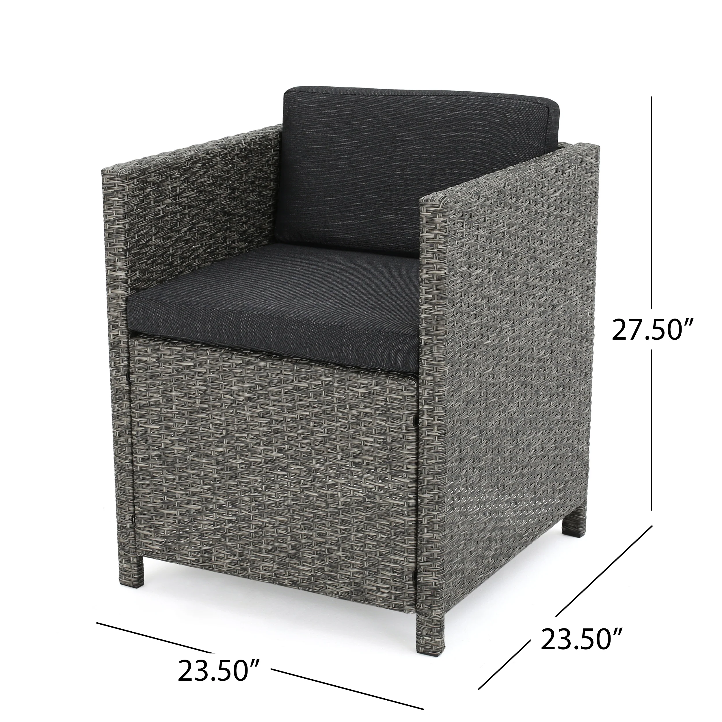 Phillips Outdoor 17 PcWicker Patio Set w/Water Resistant Cushion - furnishings