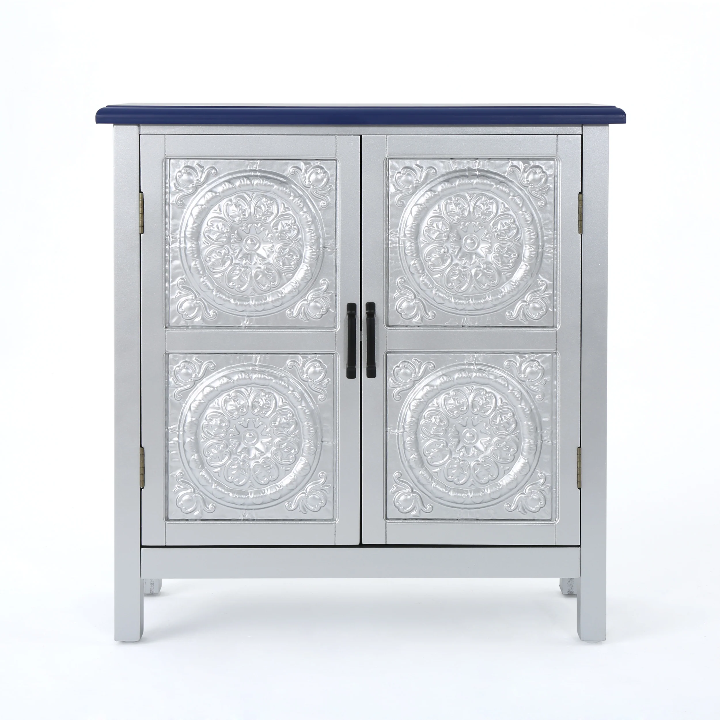 Aliana Finished Firwood Cabinet with Faux Wood Overlay and Accented Top - furnishings