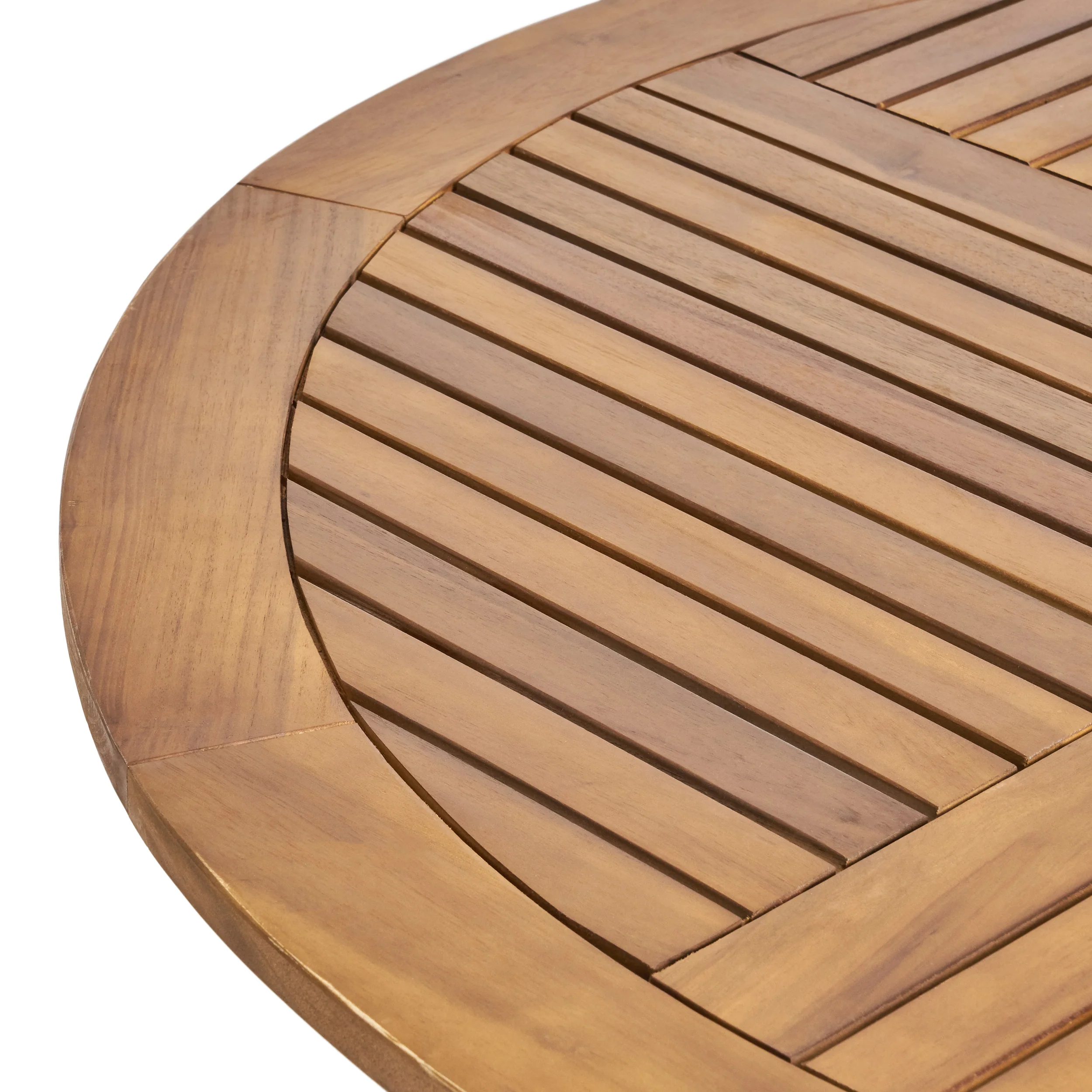 Hestia Outdoor 4 Seater Acacia Wood Circular Dining Set with Cushions - furnishings