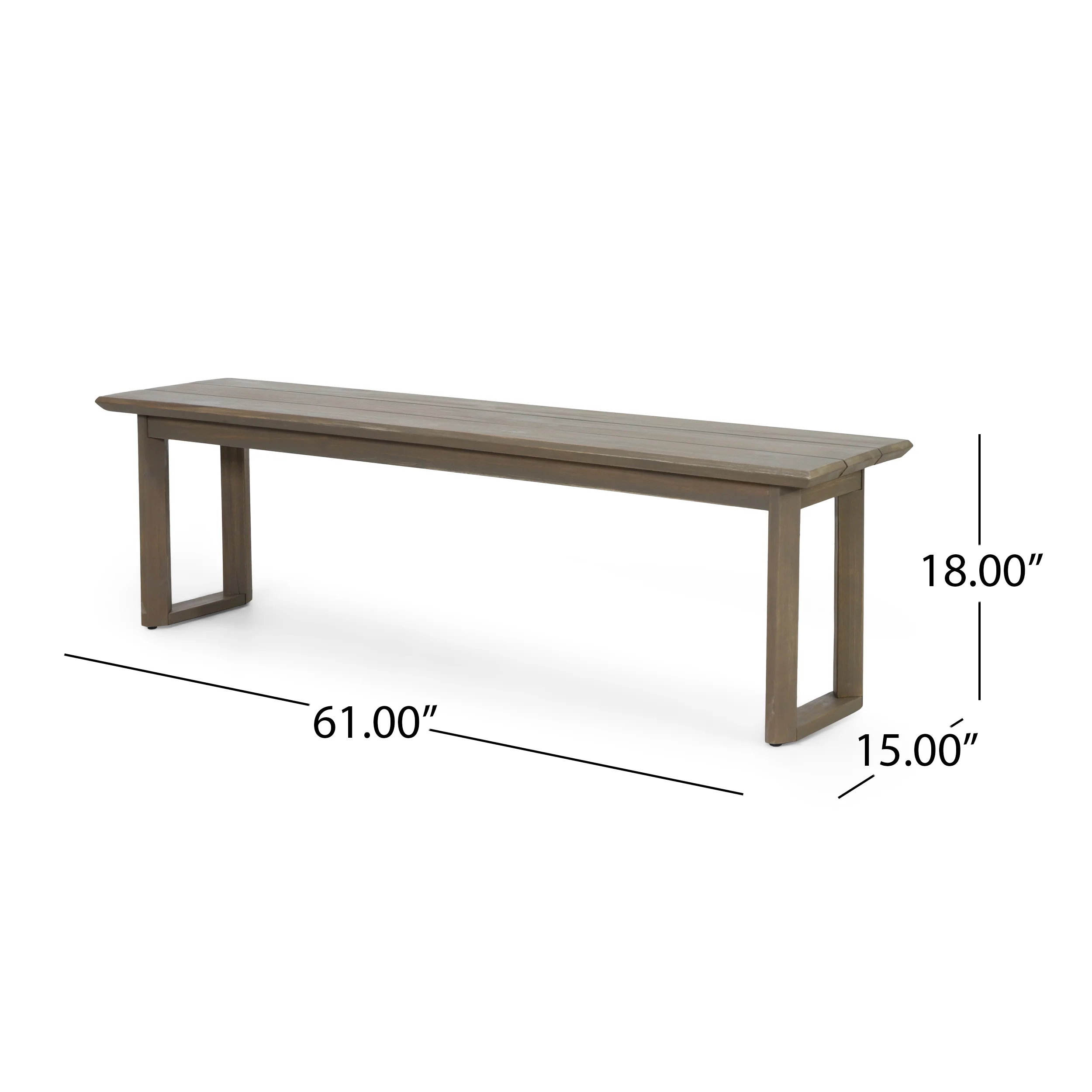 Conifer Outdoor Acacia Wood Dining Bench - furnishings