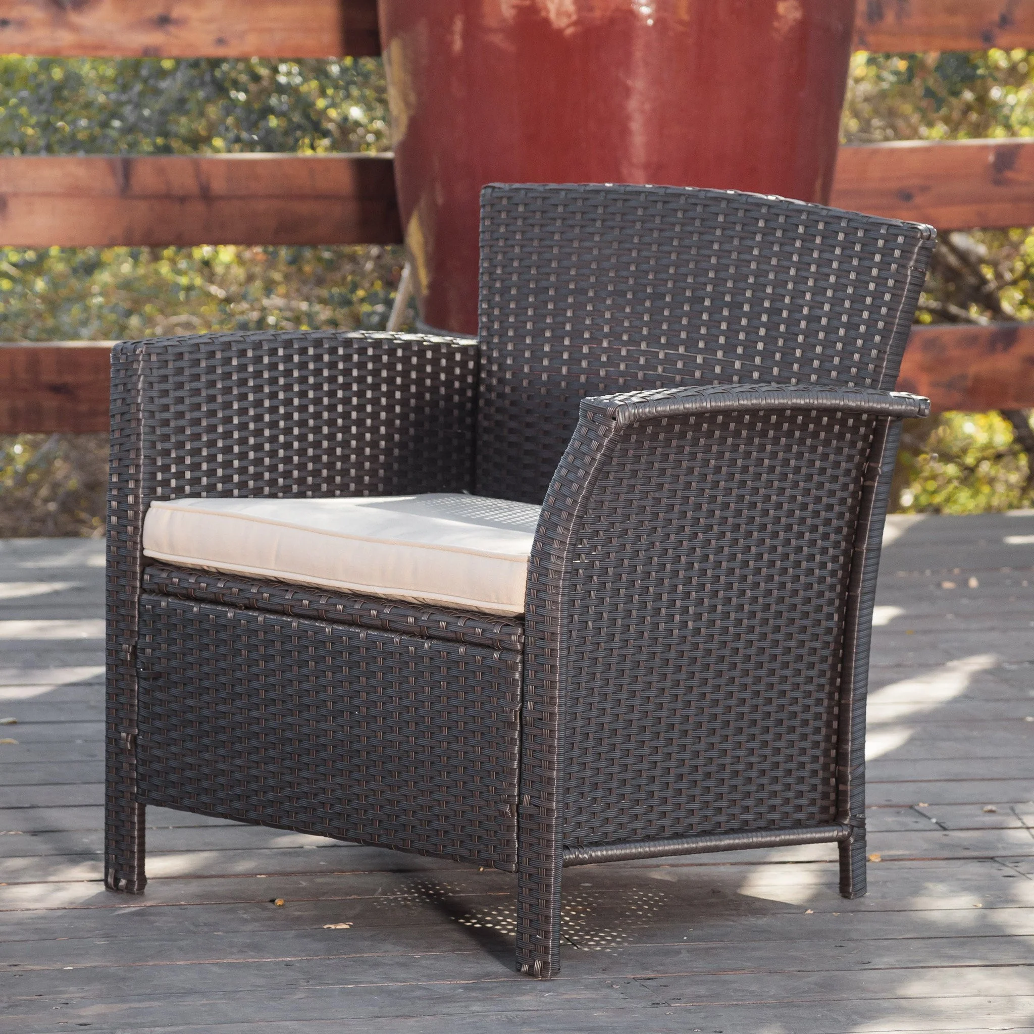 Clearwater Outdoor 4pc Brown Wicker Sofa Set - furnishings