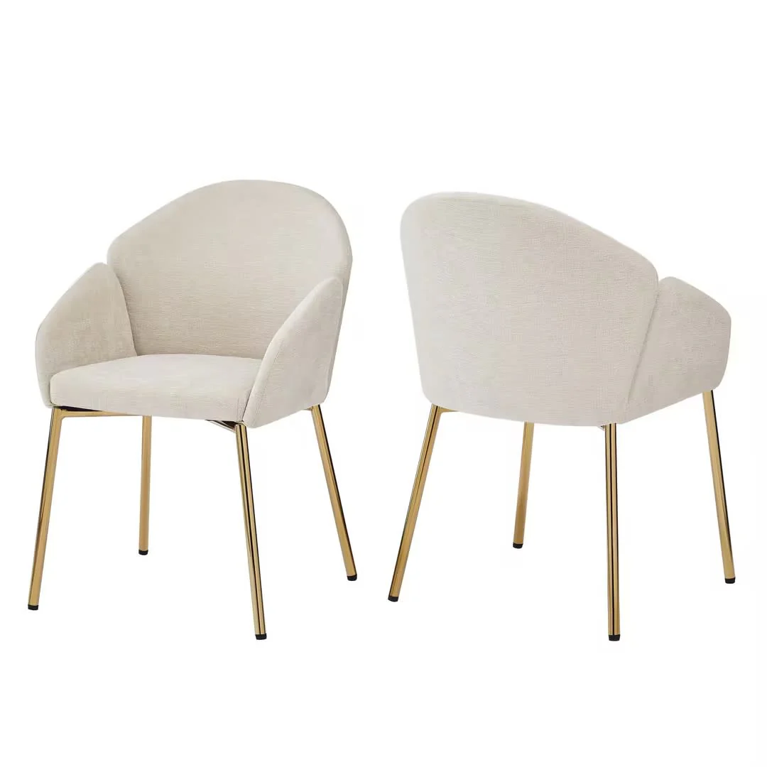 Catherine Polyester Round Back Dining Chair, Set of 2 - furnishings