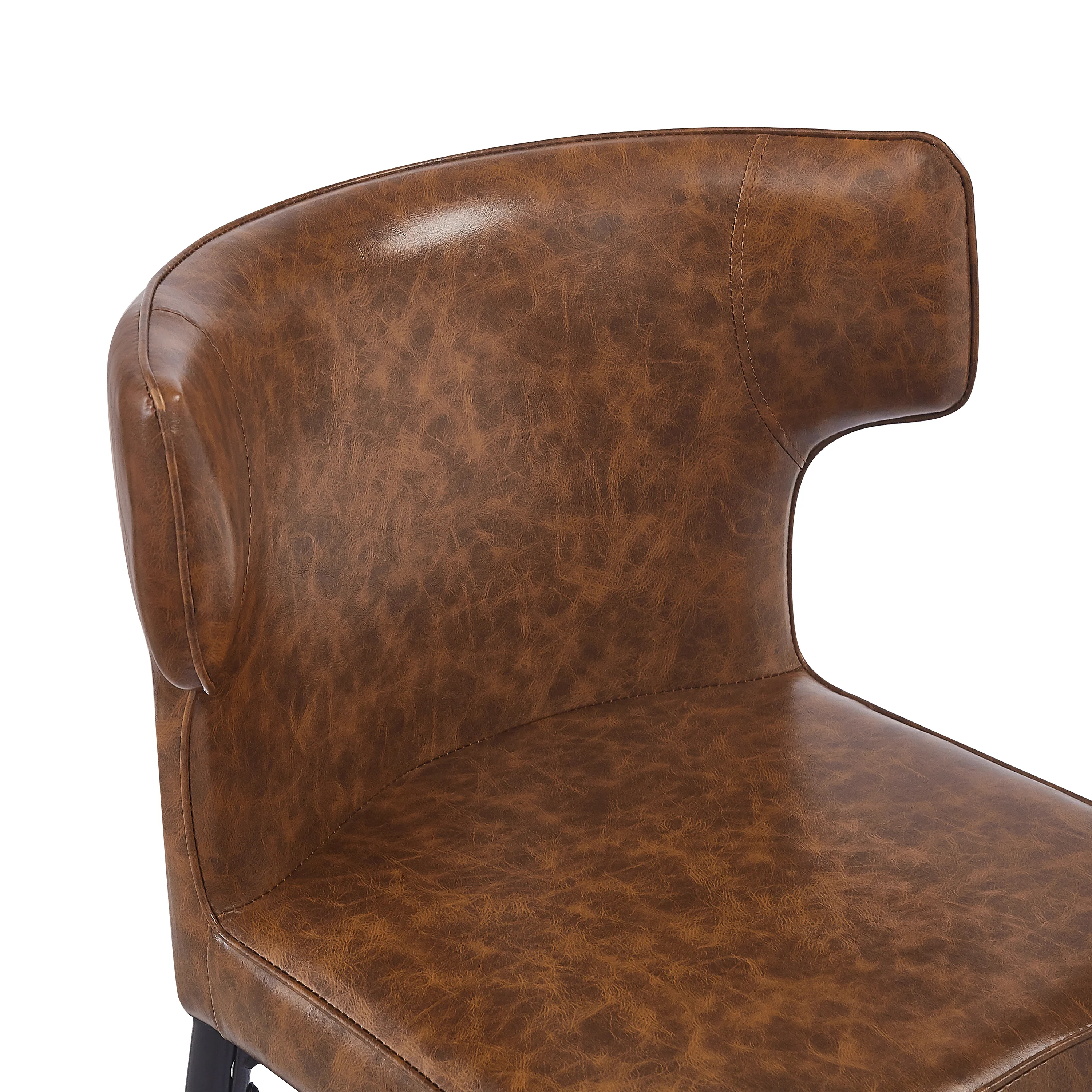 Kilburn Modern Upholstered Cushioned PU Leather Counter Stool with Footrest - furnishings