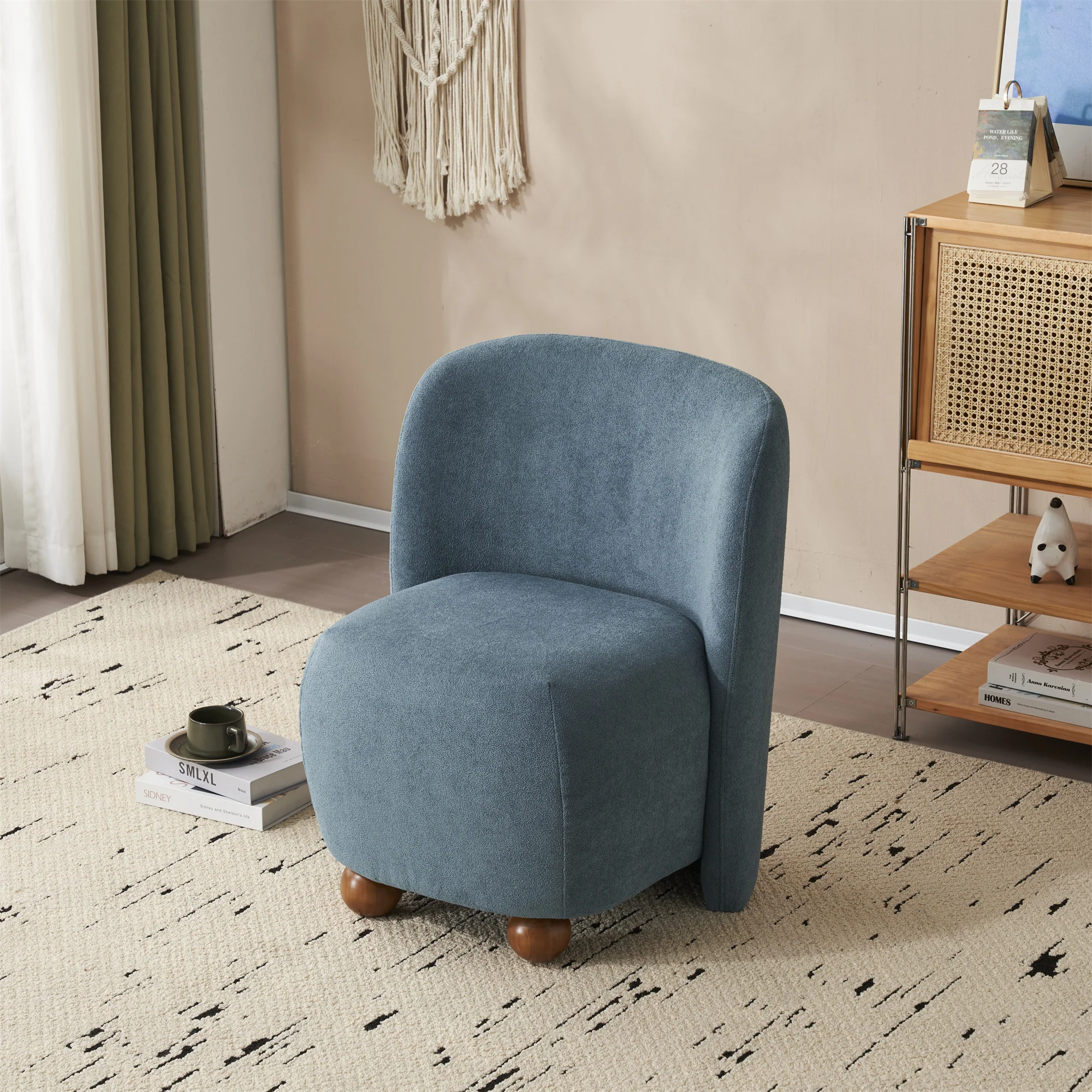 Sallia Ultra-Soft Modern Low-Back Armless Accent Chair, Multiple Color - furnishings