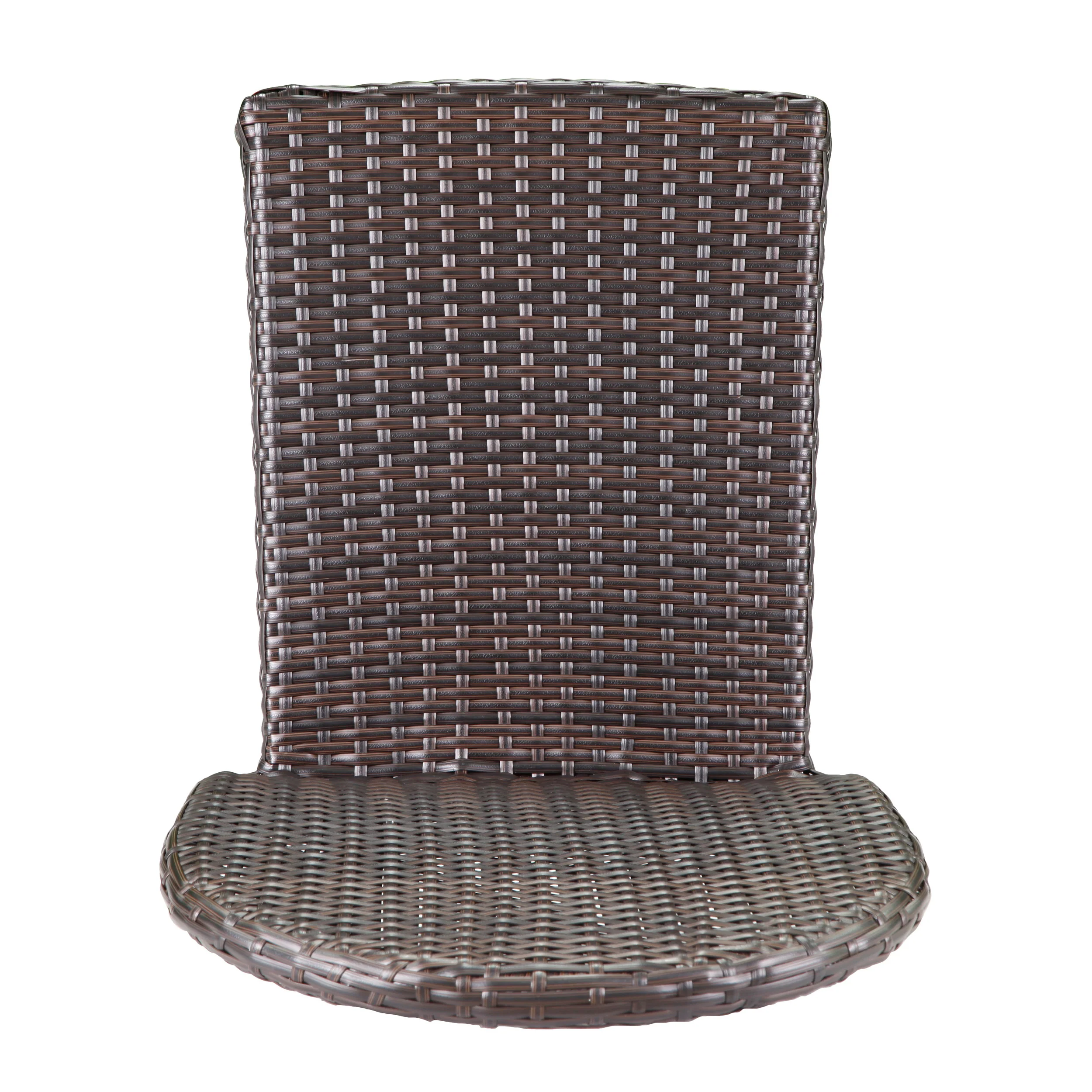 Burlingame Outdoor 6 Piece Brown Aluminum Dining Set with Multi-brown Stacking Chairs - furnishings