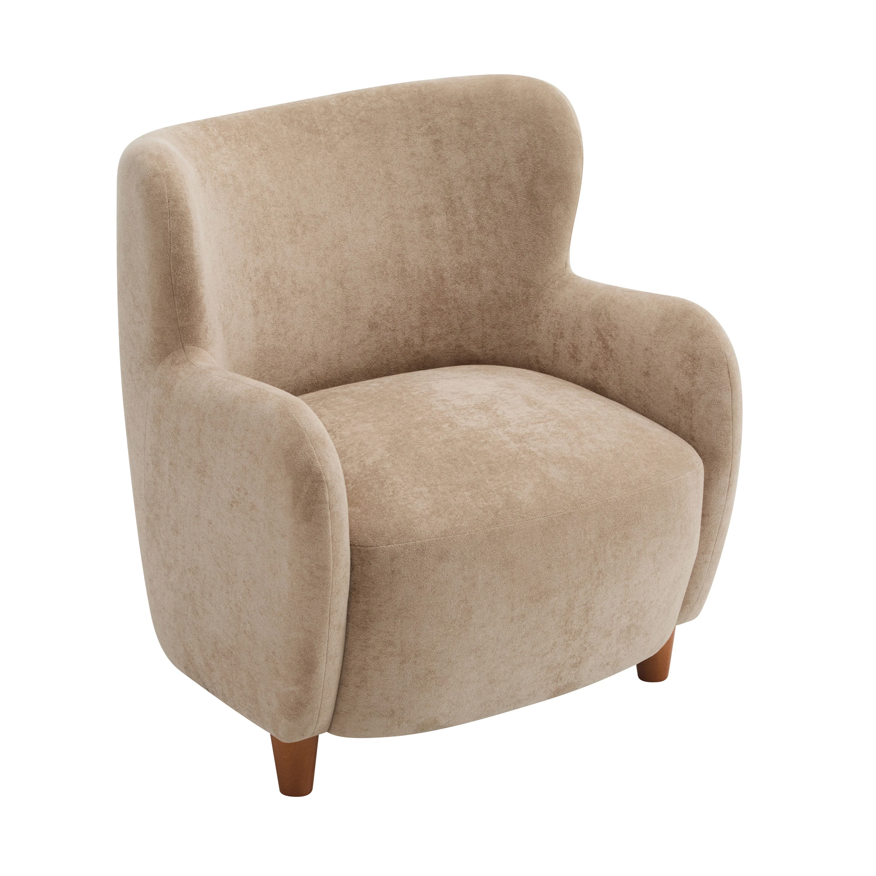Zoe Fabric Wingback Accent Chairs Single Sofa - furnishings