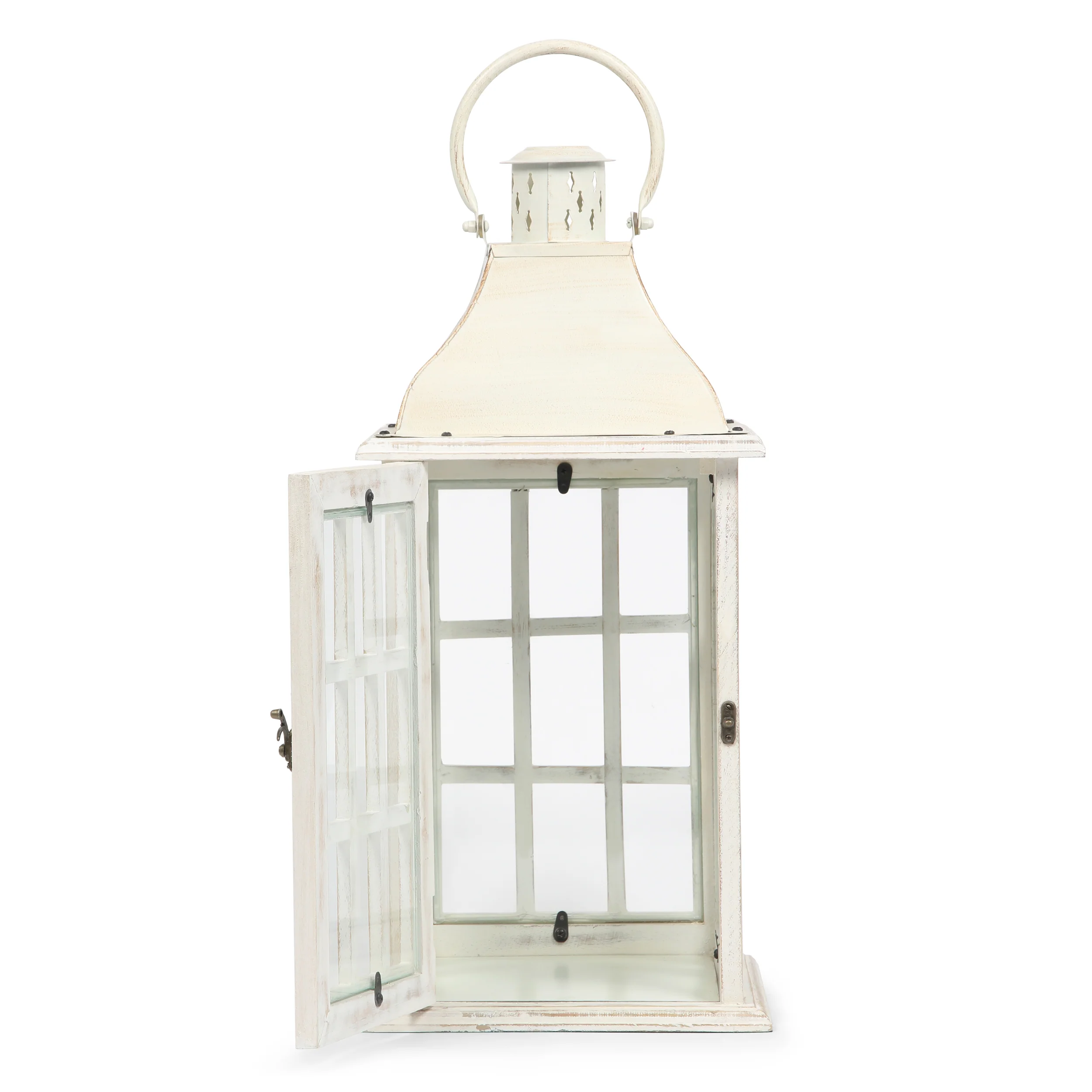 Reigle Coastal Handcrafted Mango Wood Decorative Lantern - furnishings