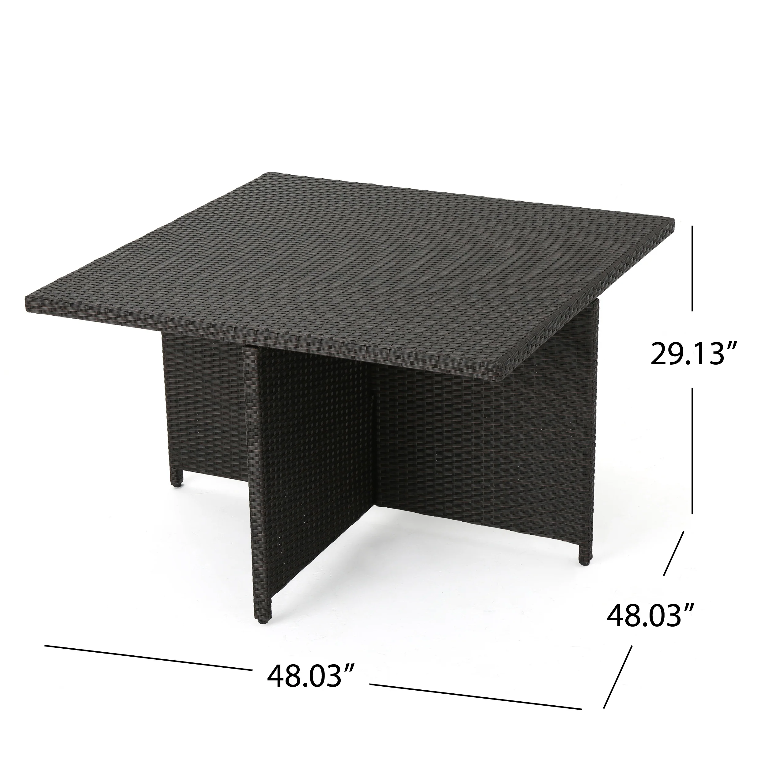 Pueblo Outdoor Wicker 5Pc Dining Set w/ Water Resistant Cushions - furnishings