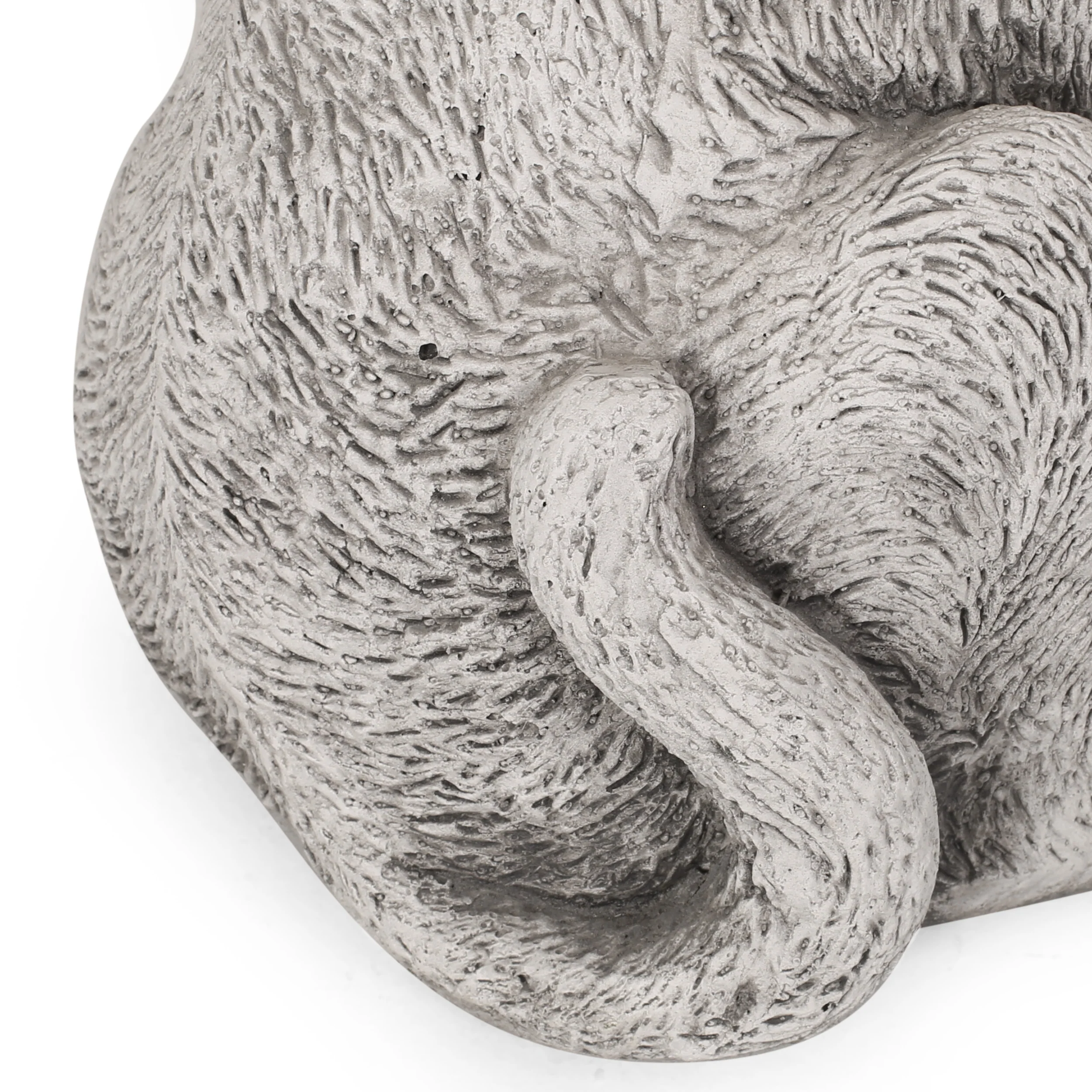 Staley Outdoor Dog Garden Statue, Antique White - furnishings