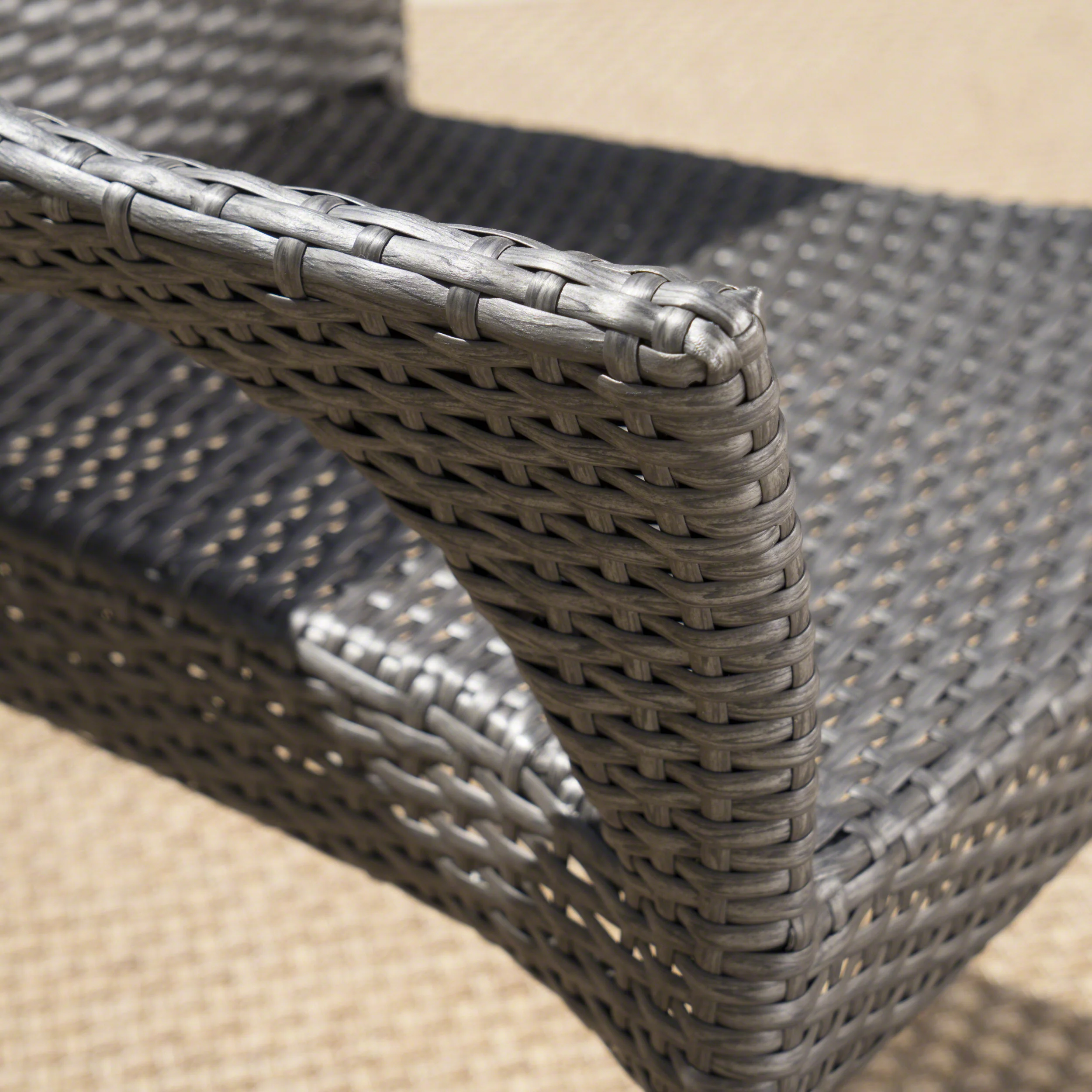 Ismus Outdoor 6 Piece Aluminum Dining Set with Bench and Stacking Chairs - furnishings