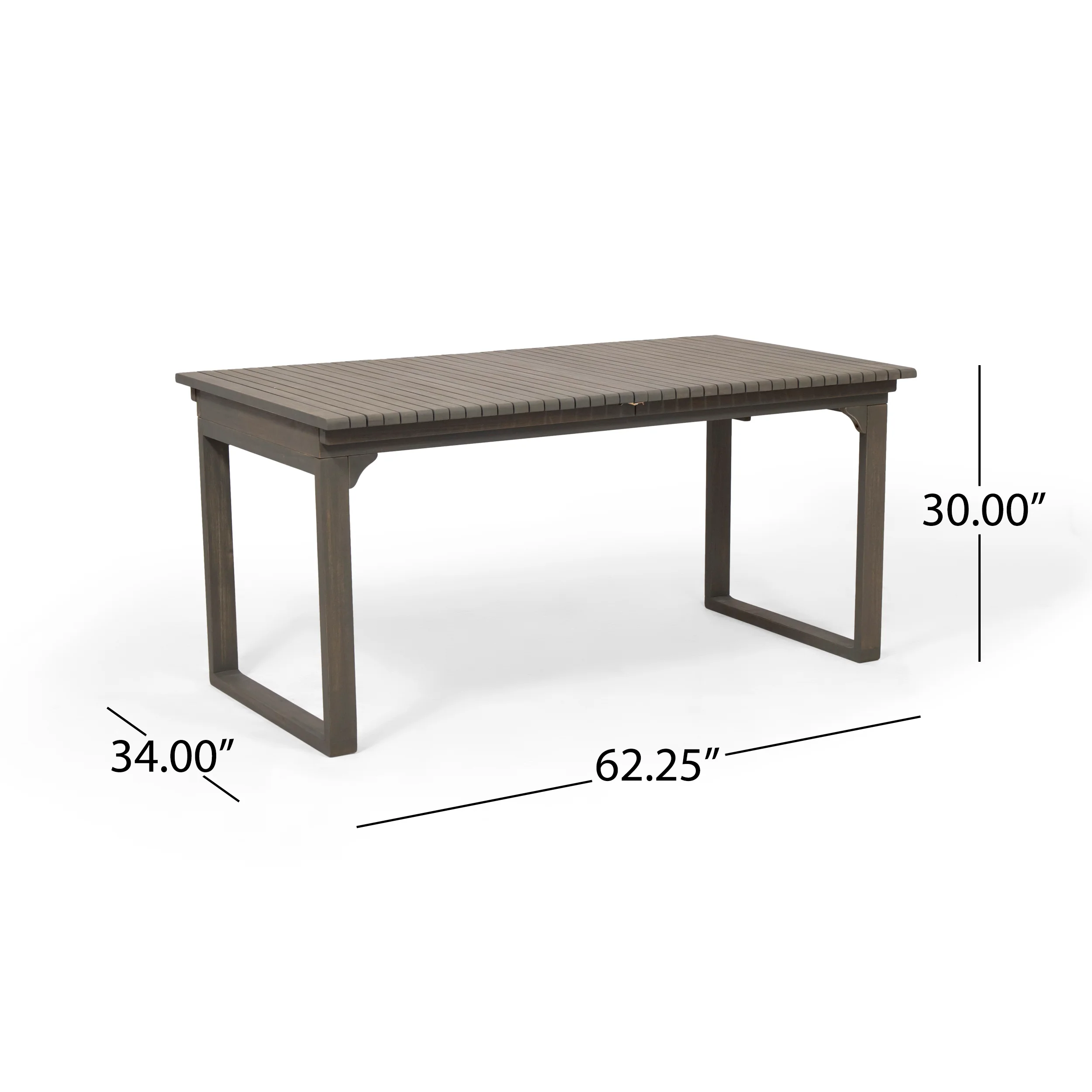 Bowdon Outdoor 6 Seater Expandable Acacia Wood Dining Set - furnishings