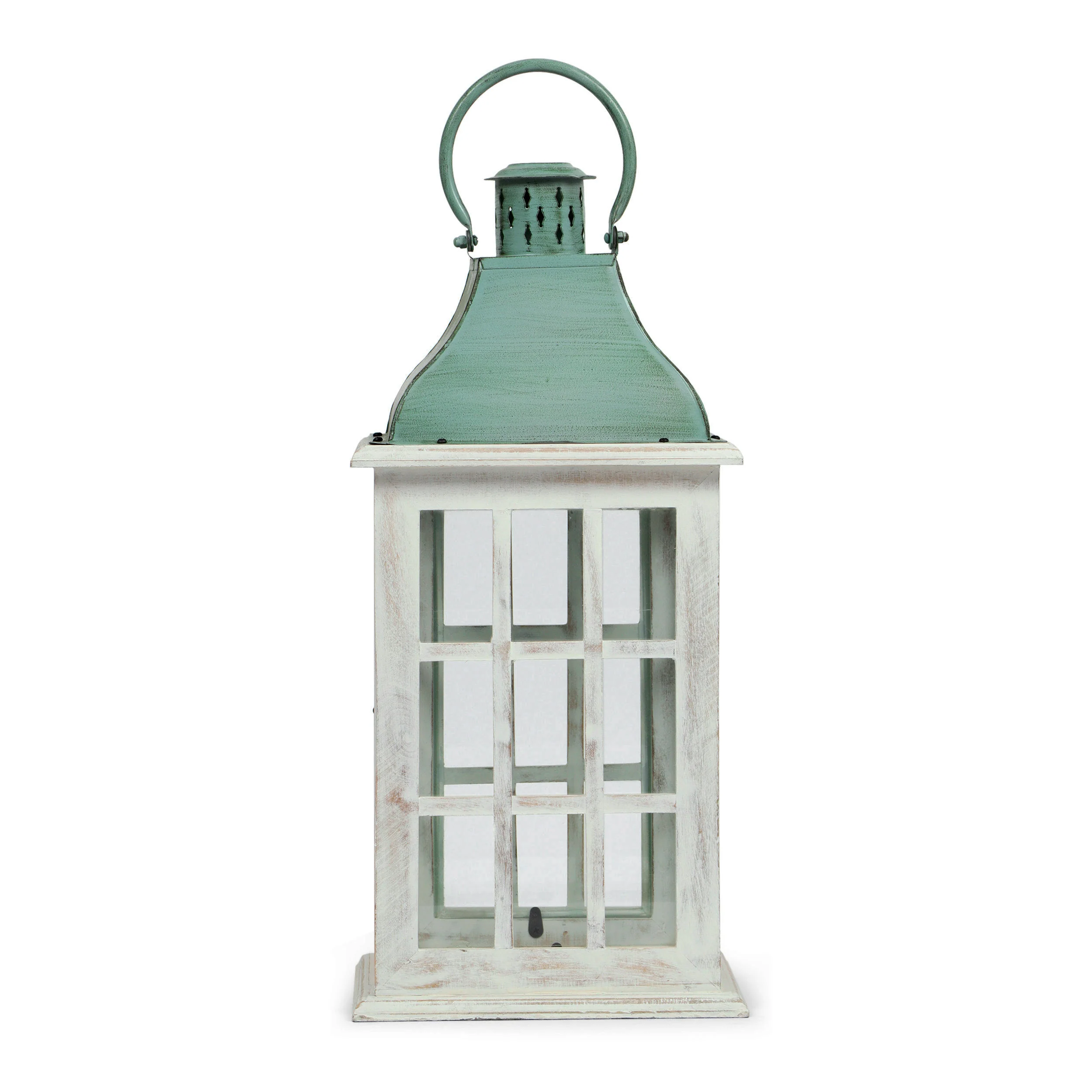Reigle Coastal Handcrafted Mango Wood Decorative Lantern - furnishings