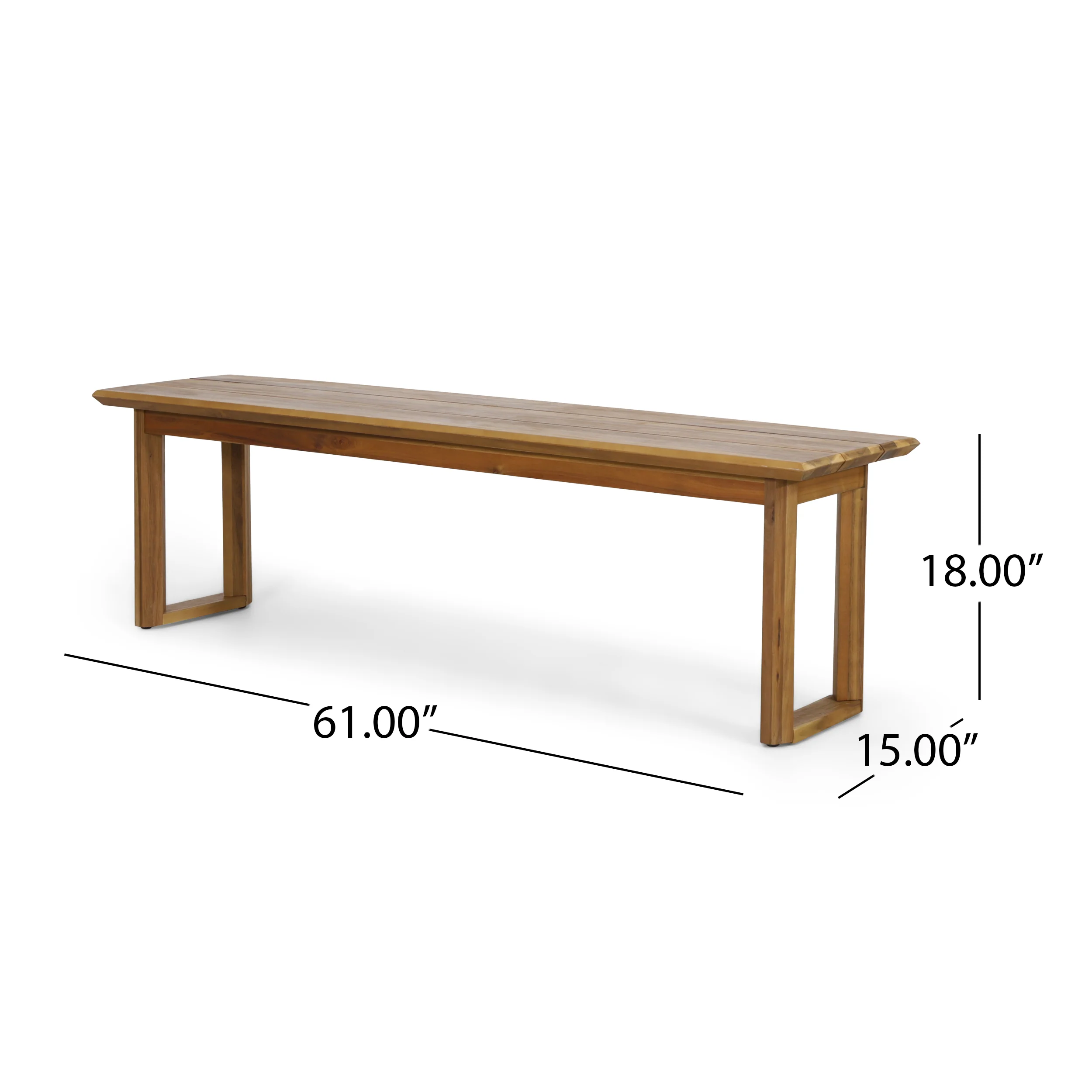 Conifer Outdoor Acacia Wood Dining Bench - furnishings