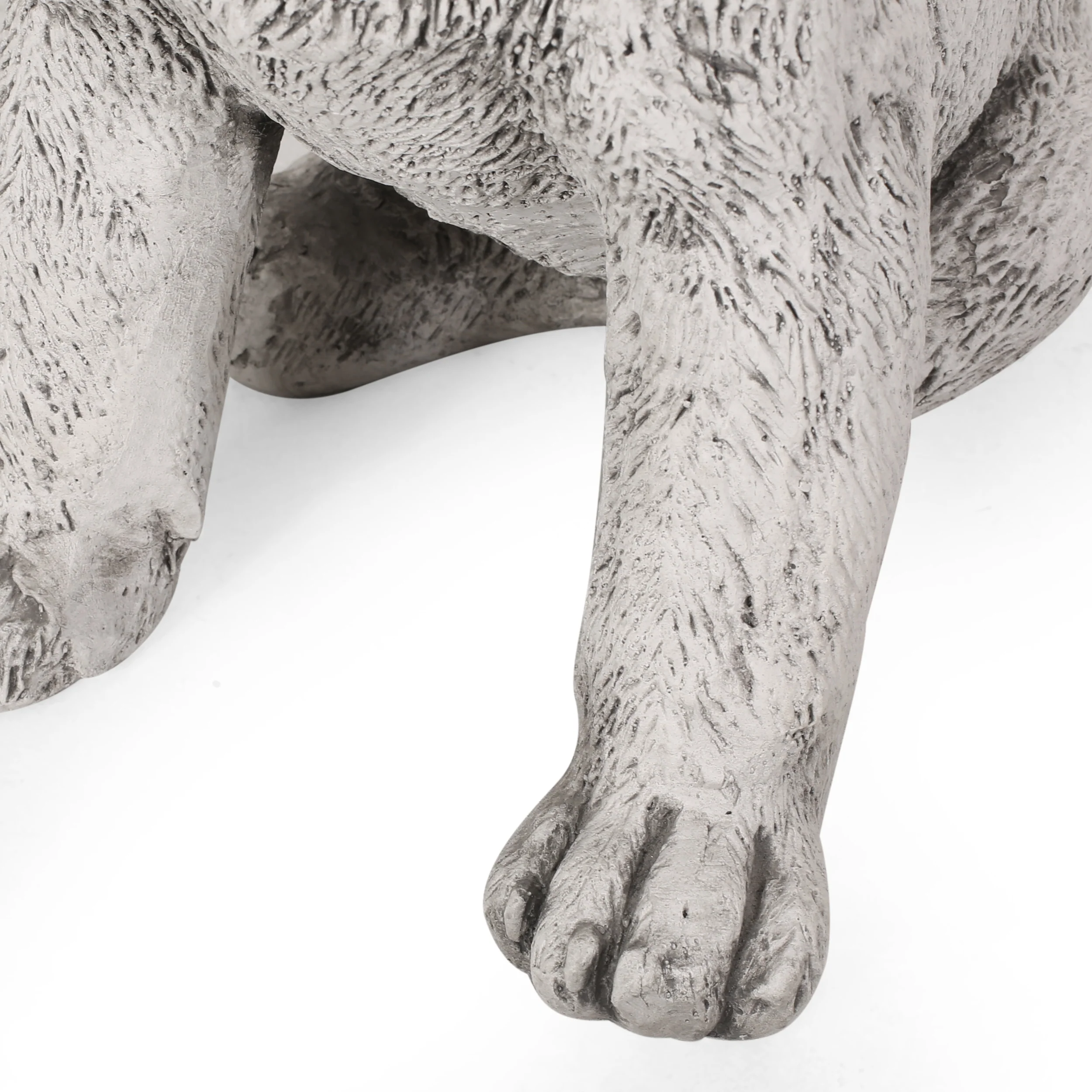Staley Outdoor Dog Garden Statue, Antique White - furnishings