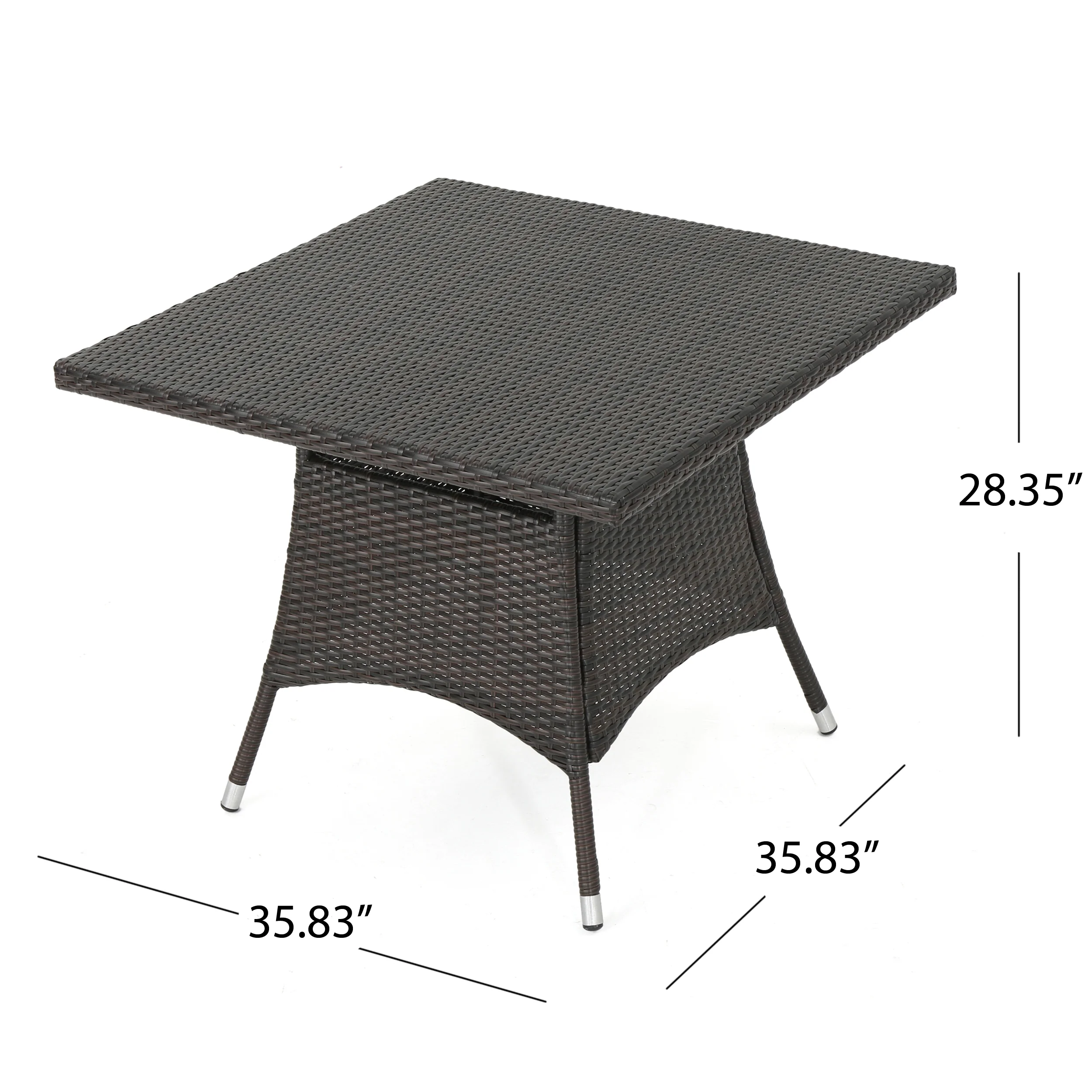 Clinton Outdoor 5-piece Brown Wicker Dining Set - furnishings