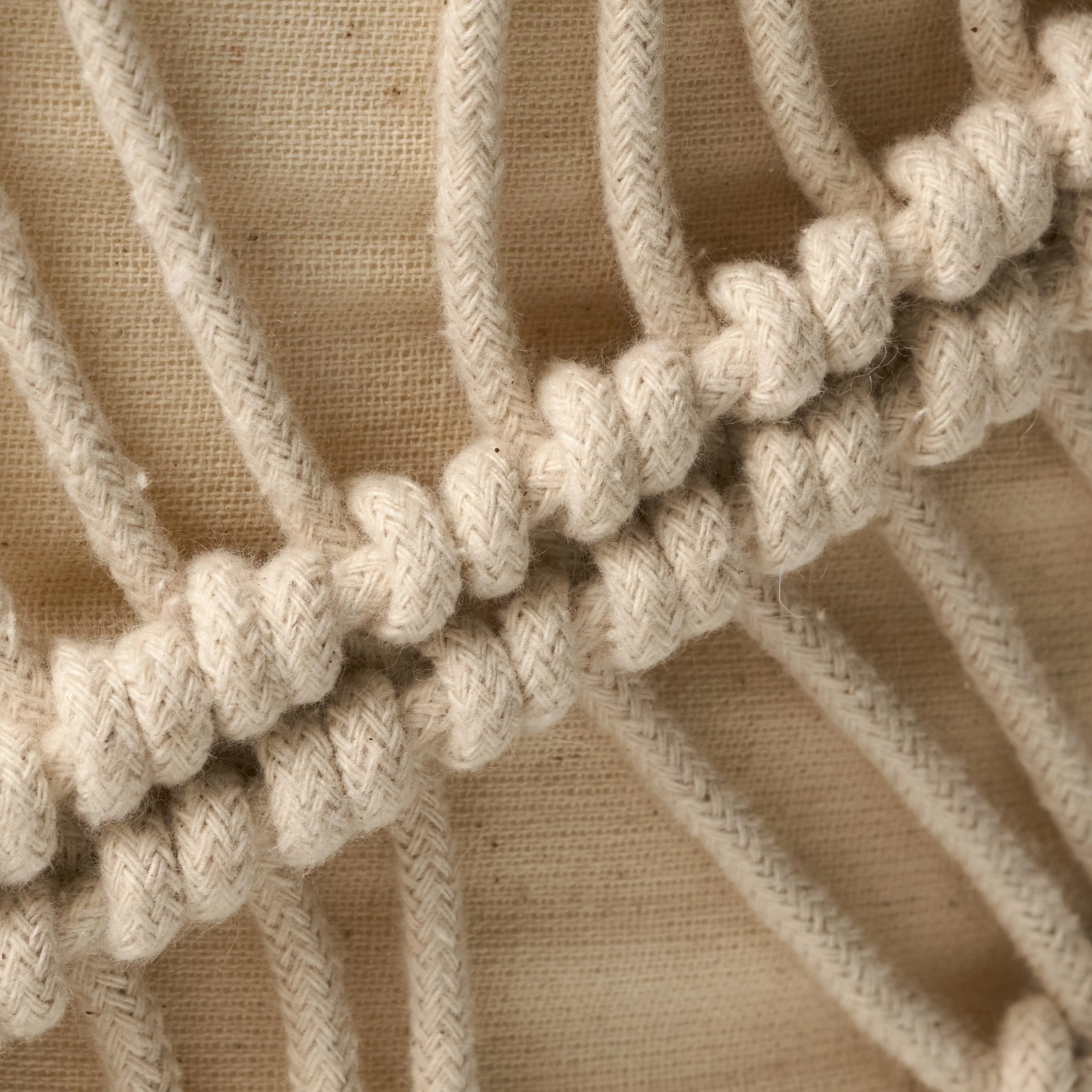 Shashwat Macrame Cube Pouf - furnishings