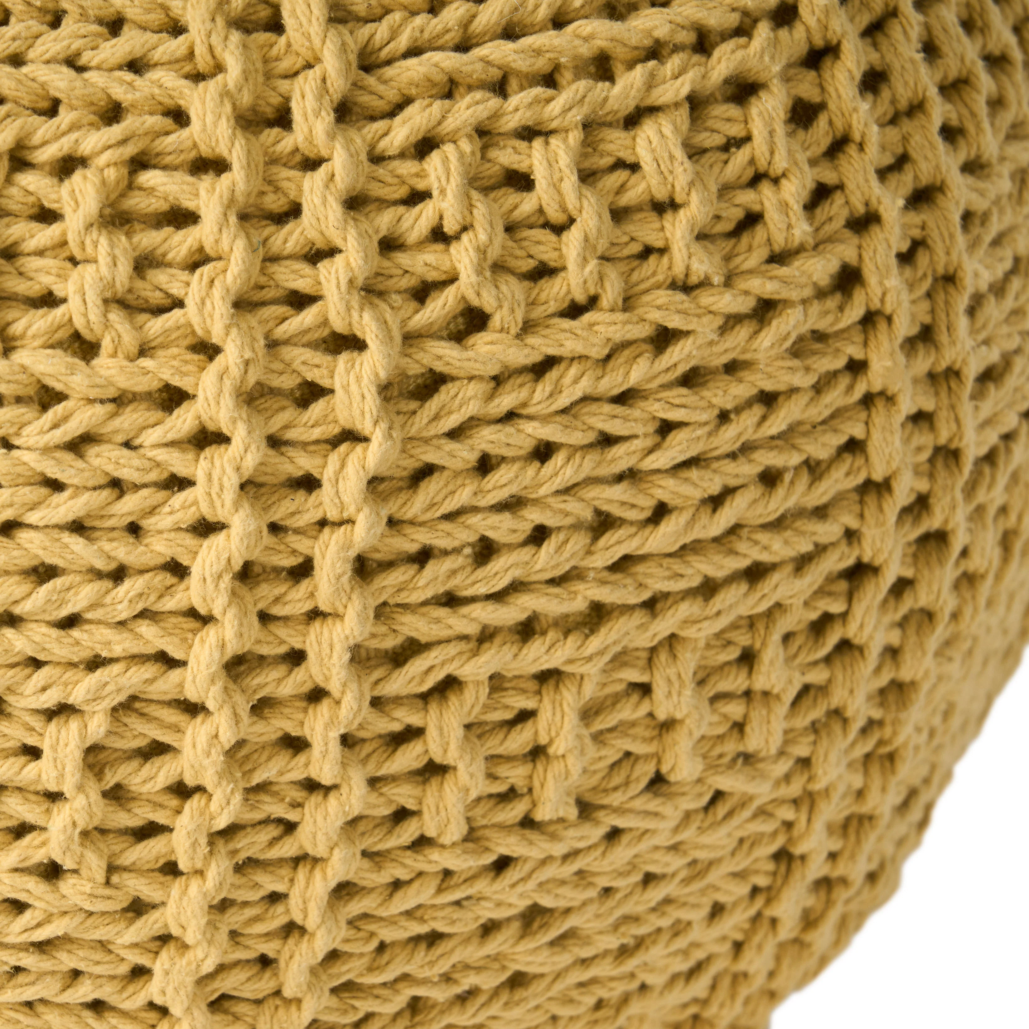 Valentine Handcrafted Modern Fabric Pouf - furnishings