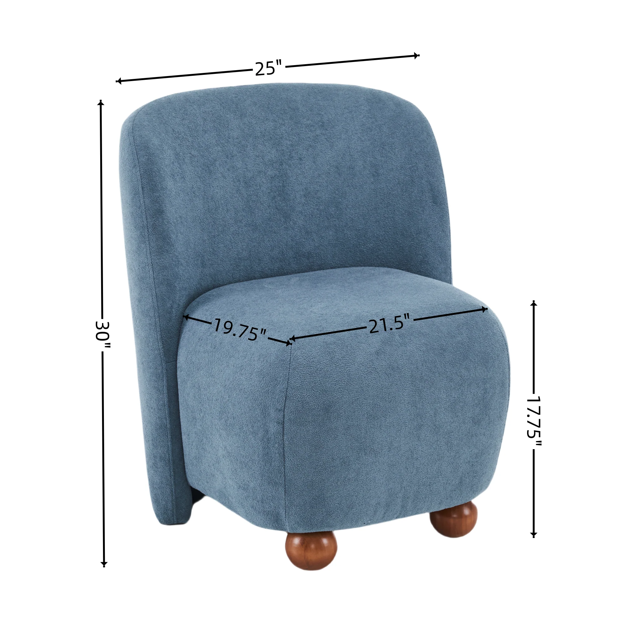 Sallia Ultra-Soft Modern Low-Back Armless Accent Chair, Multiple Color - furnishings
