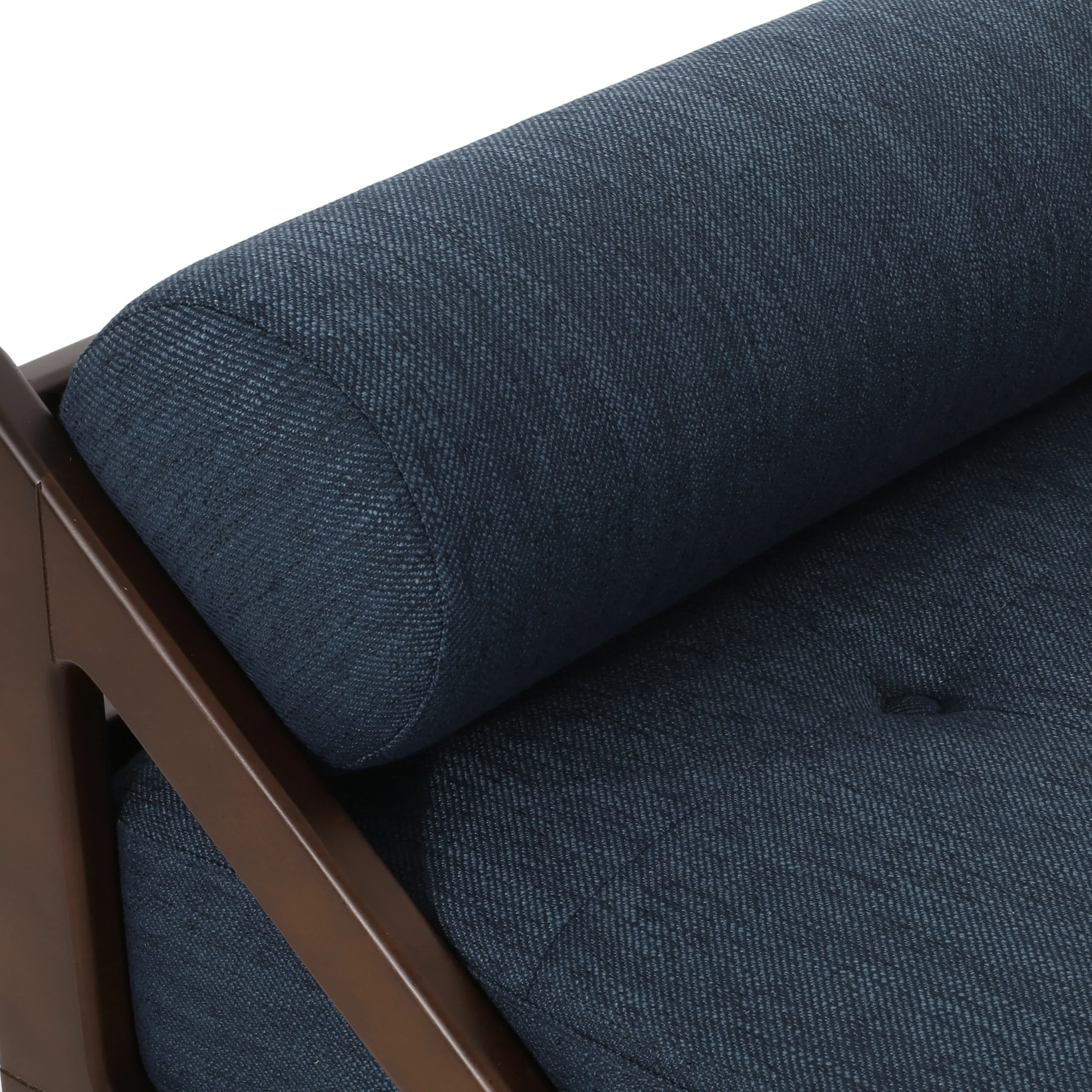 Sumner Contemporary Tufted Chaise Lounge with Rolled Accent Pillows - furnishings